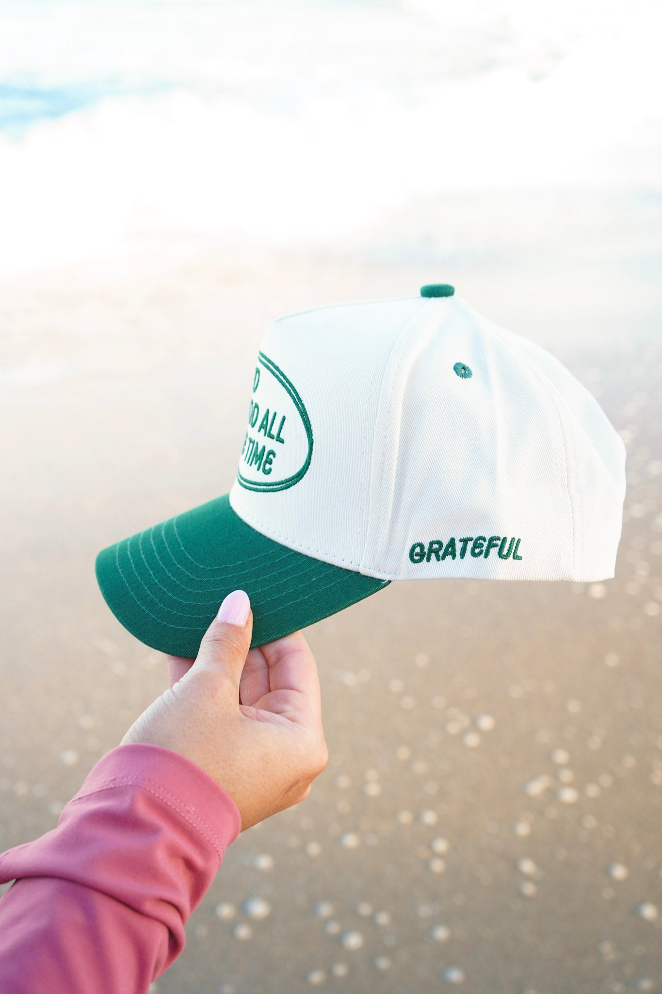 God is Good - Green Vintage Trucker Hat
