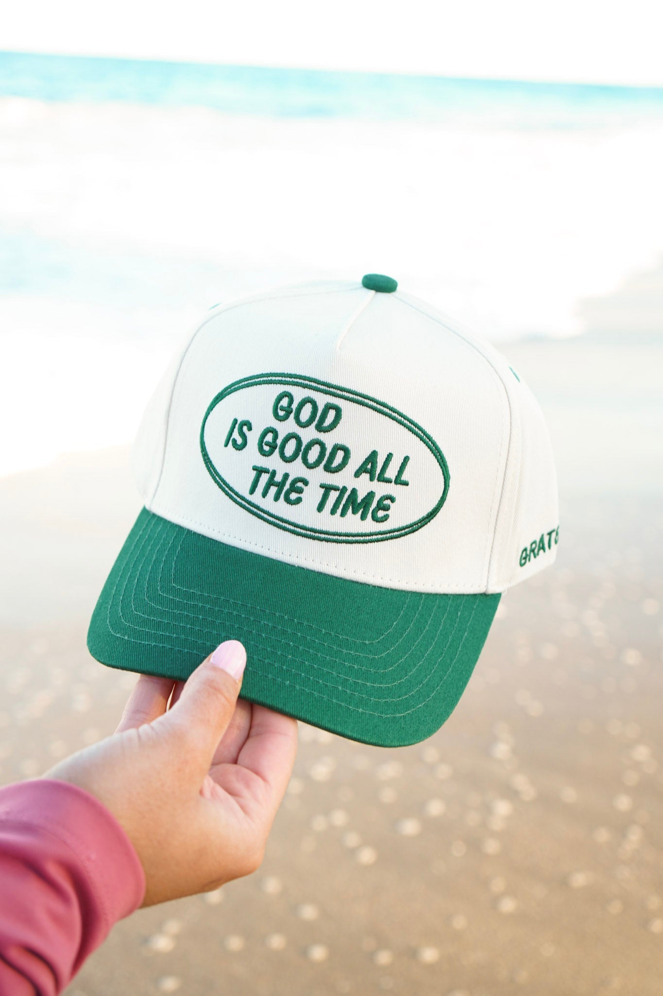 God is Good - Green Vintage Trucker Hat