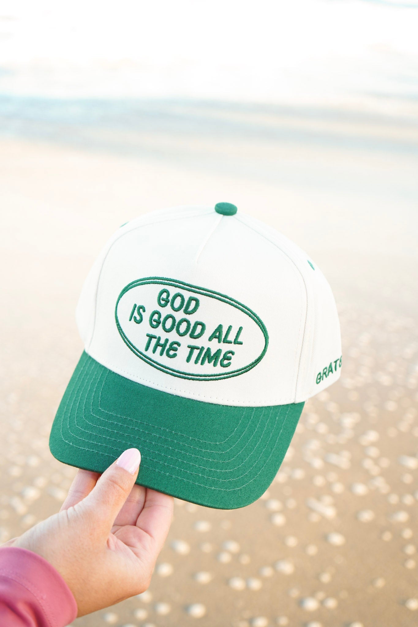 God is Good - Green Vintage Trucker Hat