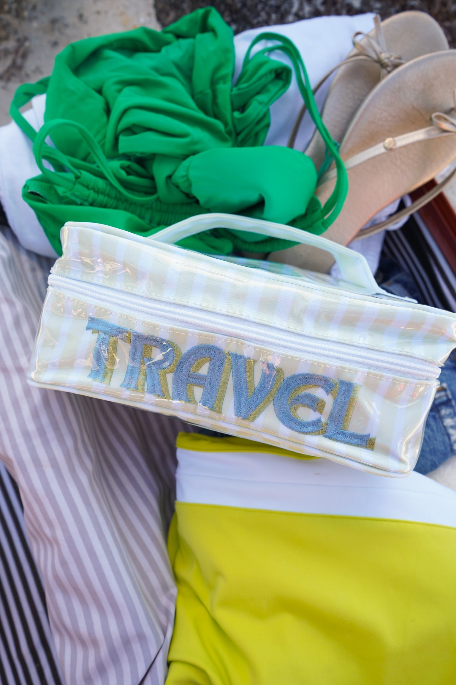 Travel - Sea Stripes Open Top Bag