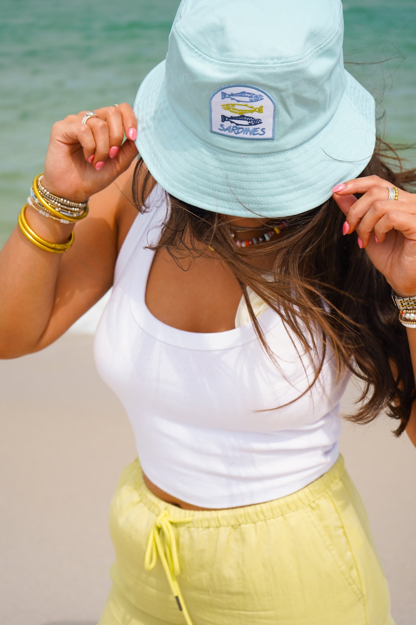 Sardines Hat - Pink & Blue