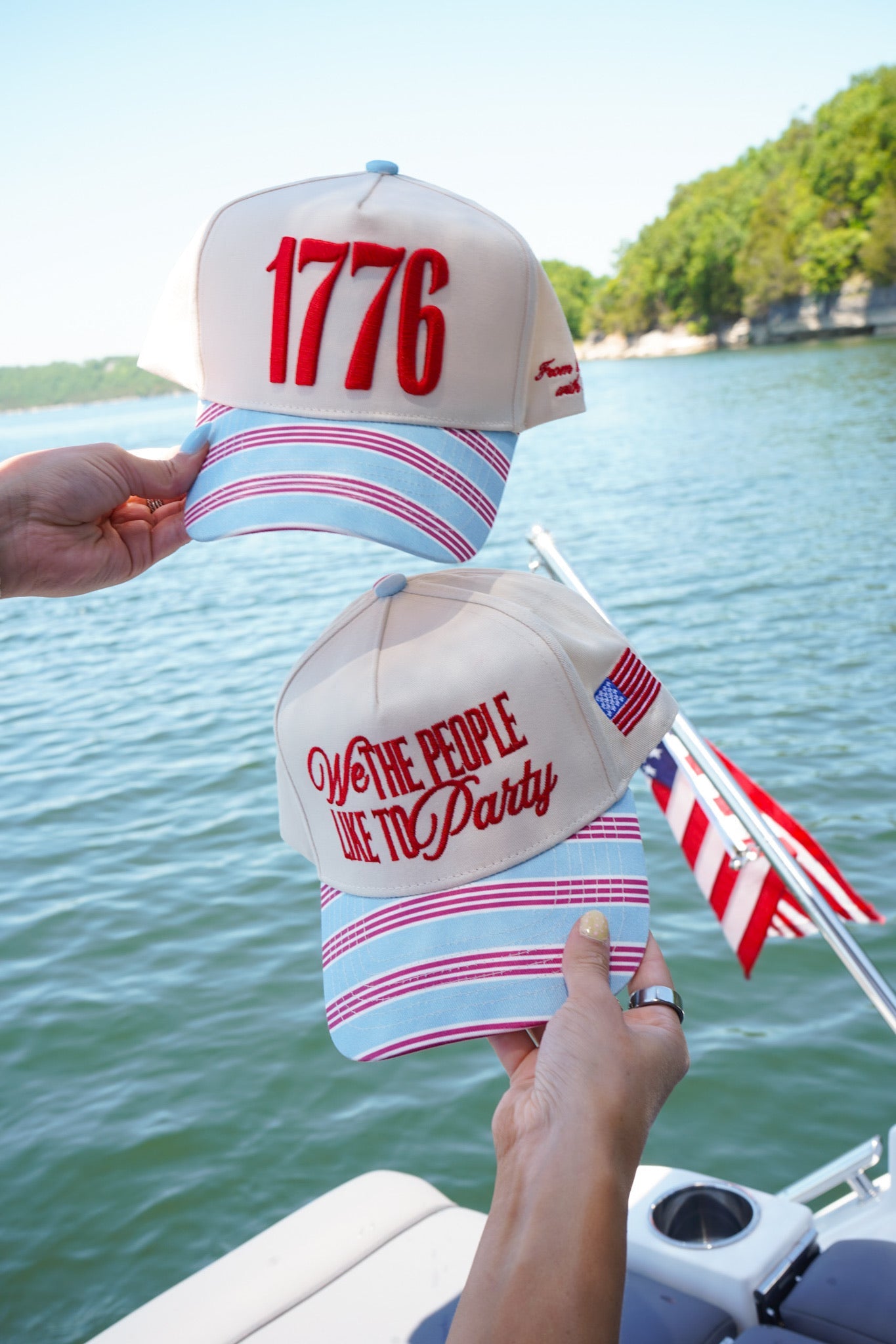 We the People like to Party - Americana Stripe Hat - PREORDER