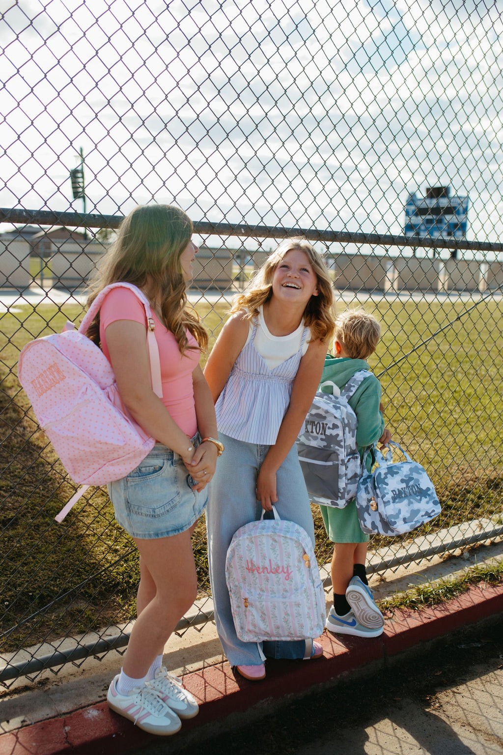 Pink & Peach Polka Dot Backpack