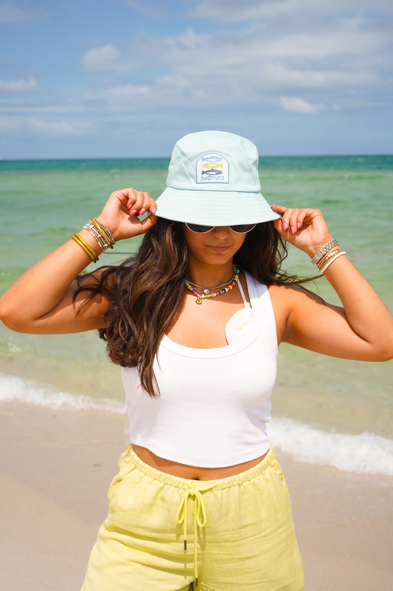 Sardines Hat - Pink & Blue