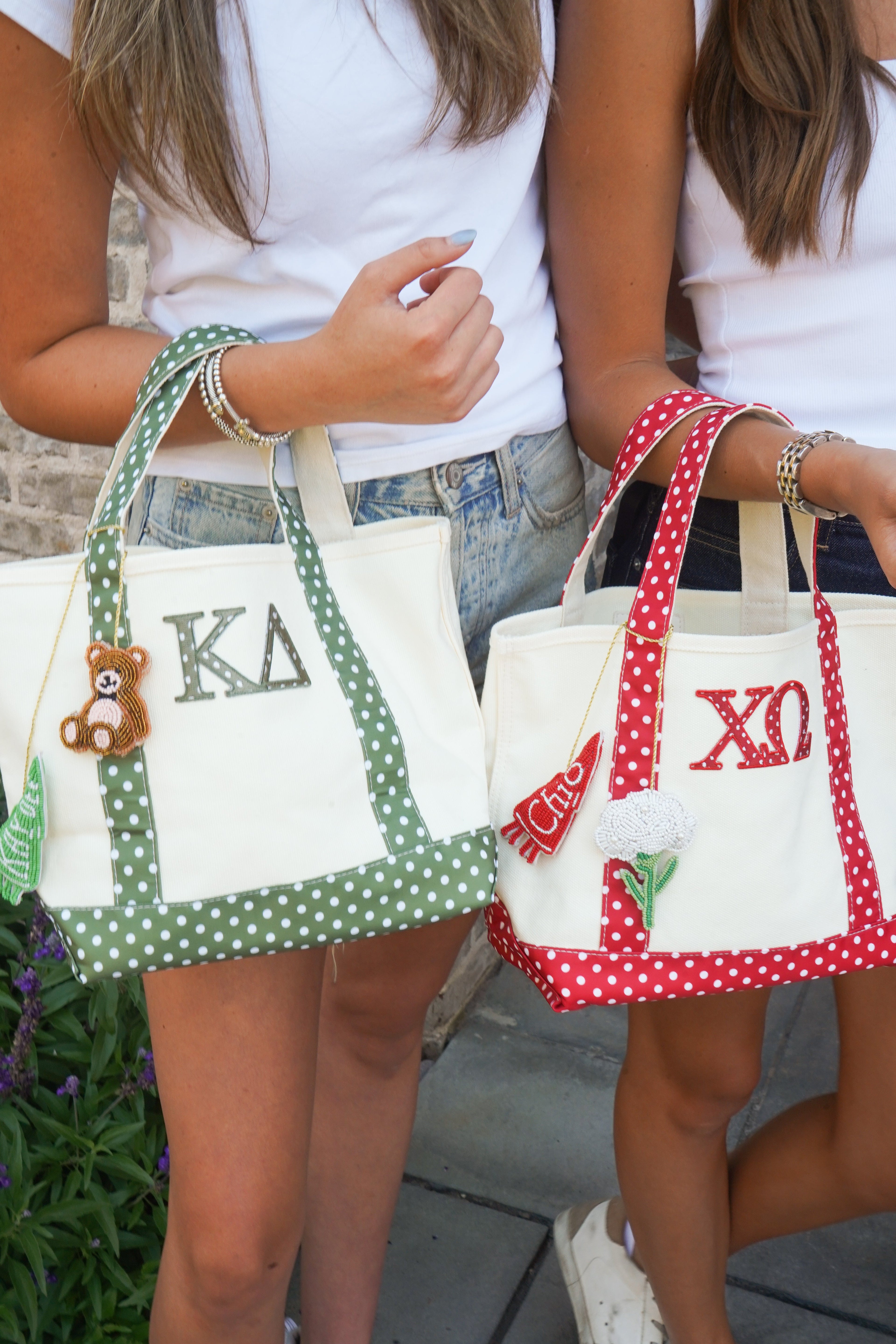 Sorority Mini Polka Dot Canvas Tote