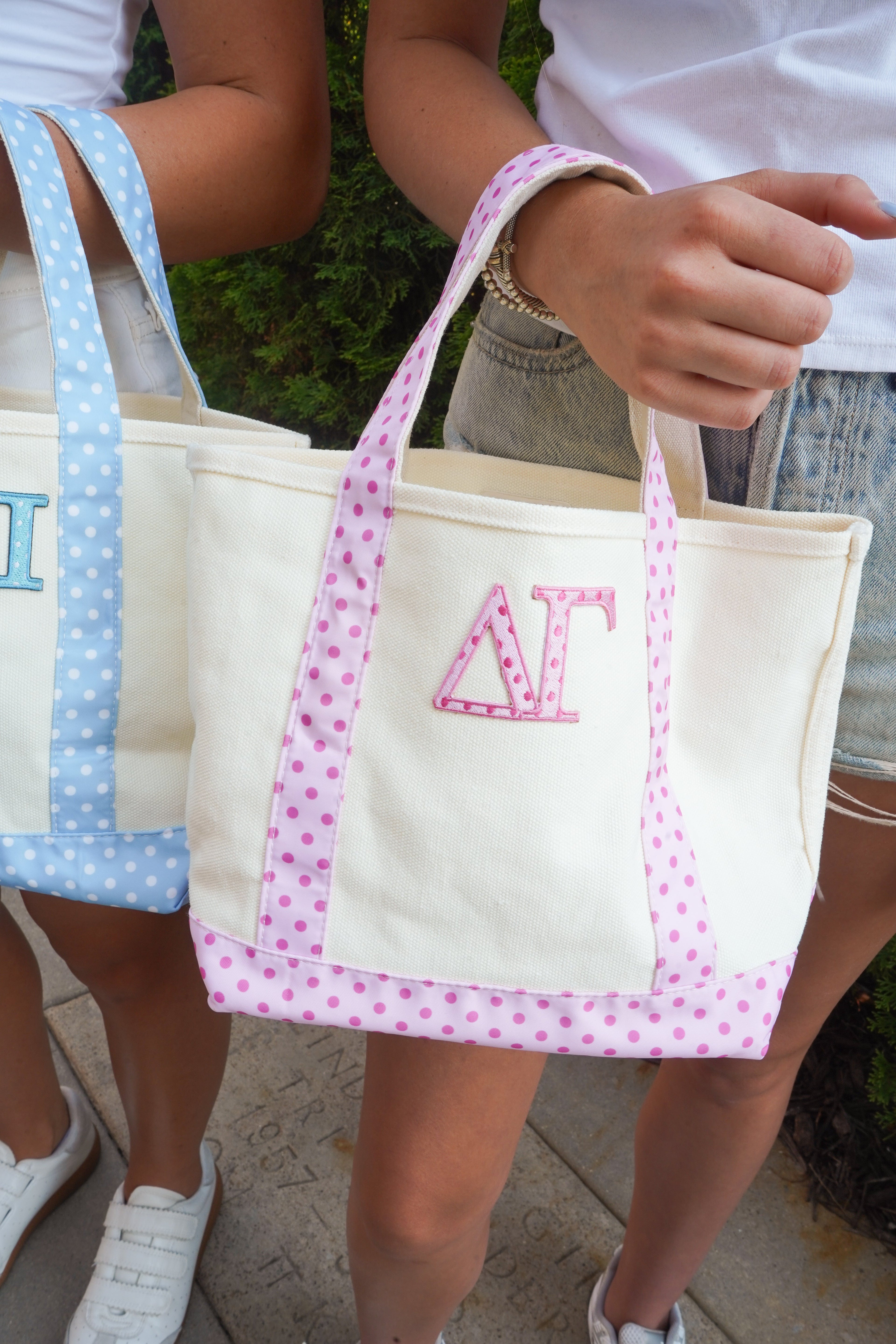 Sorority Mini Polka Dot Canvas Tote
