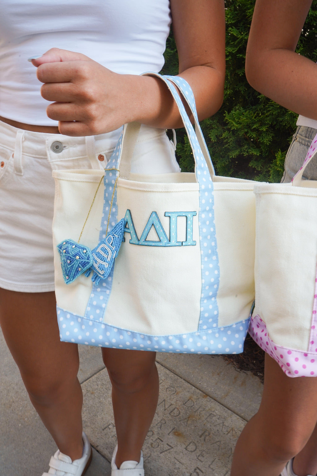 Sorority Mini Polka Dot Canvas Tote