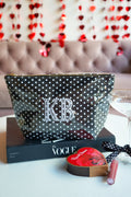 Black Polka Dot - Clear Coat Bag For Embroidery