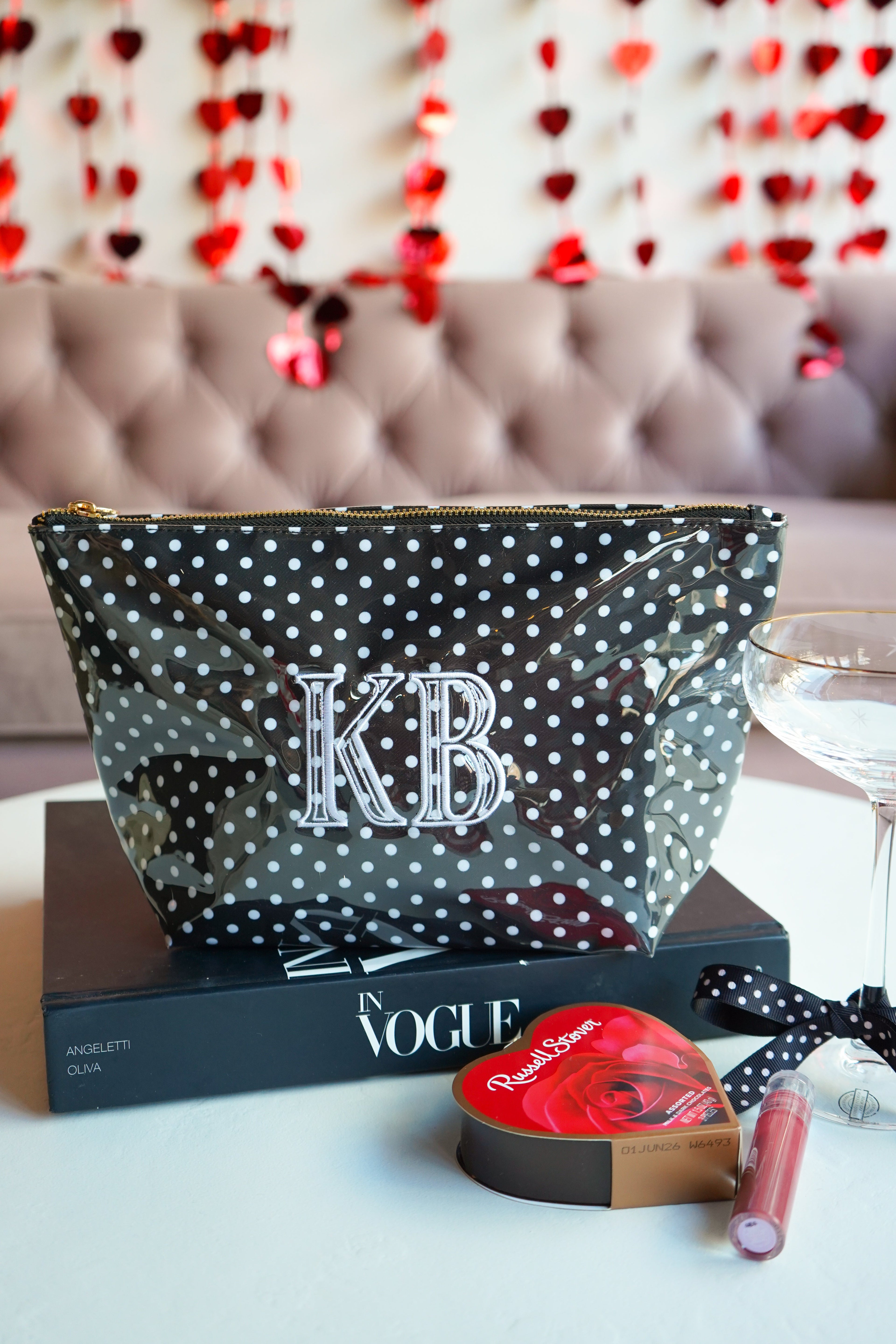 Black Polka Dot - Clear Coat Bag For Embroidery