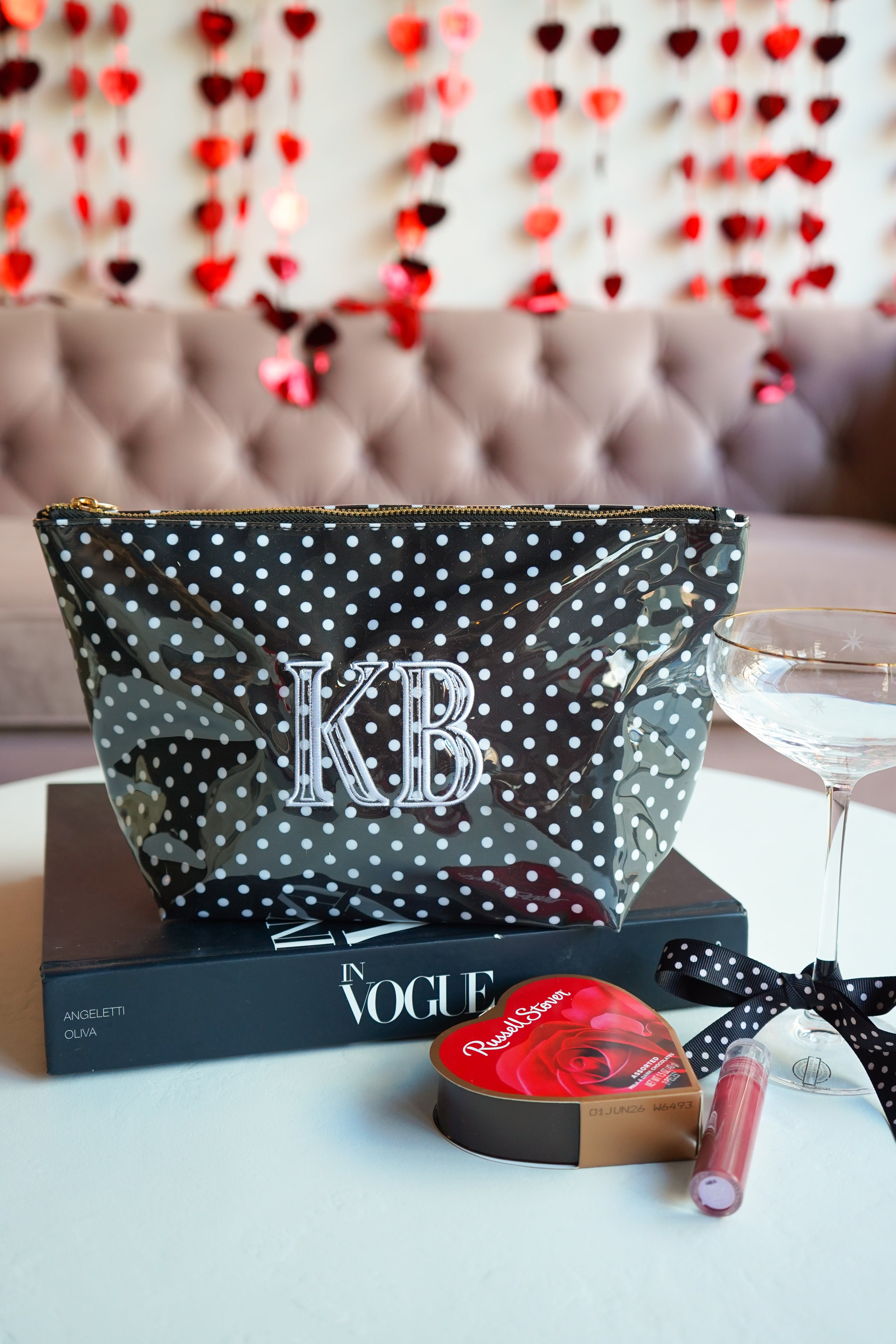 Black Polka Dot - Clear Coat Bag For Embroidery