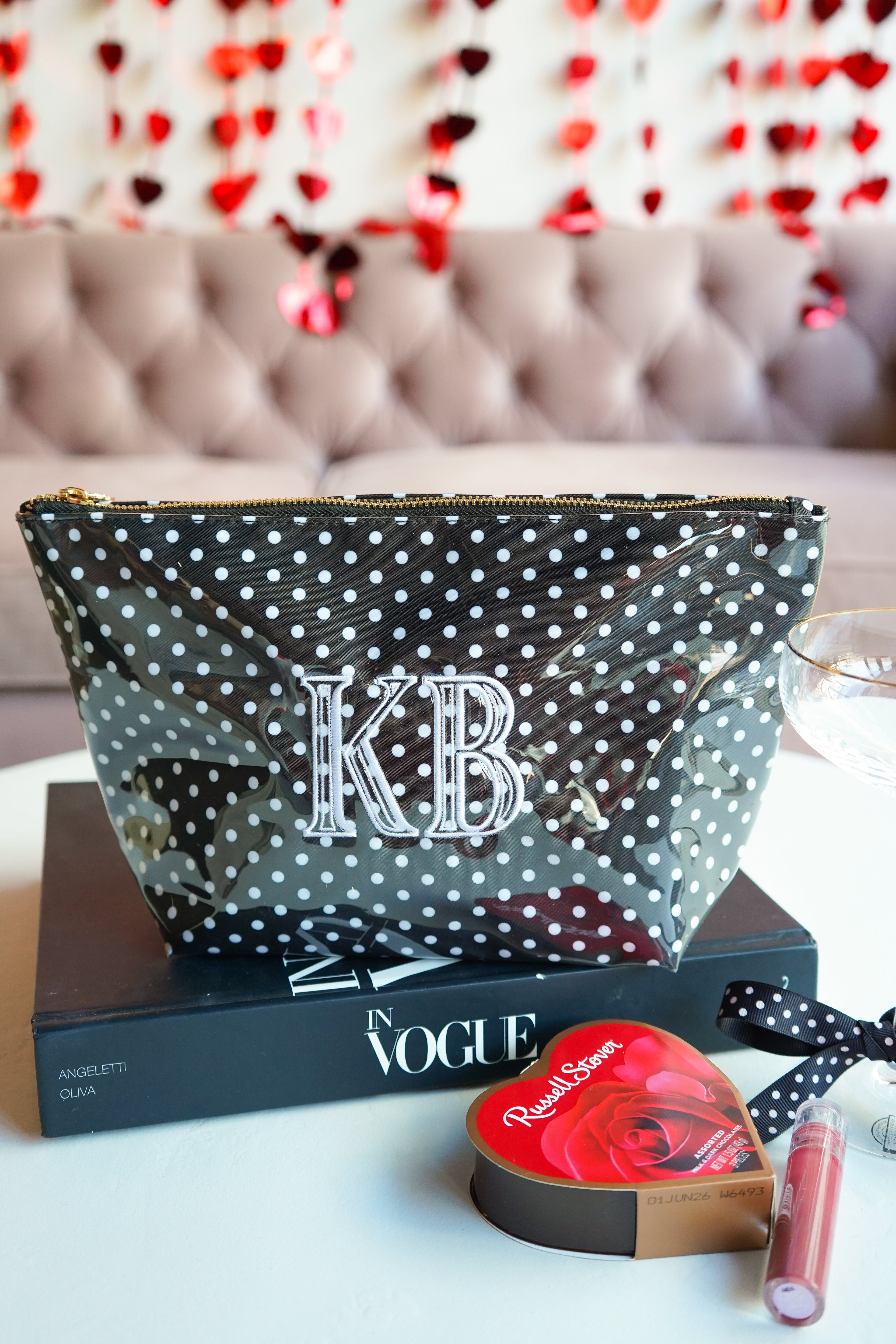 Black Polka Dot - Clear Coat Bag For Embroidery