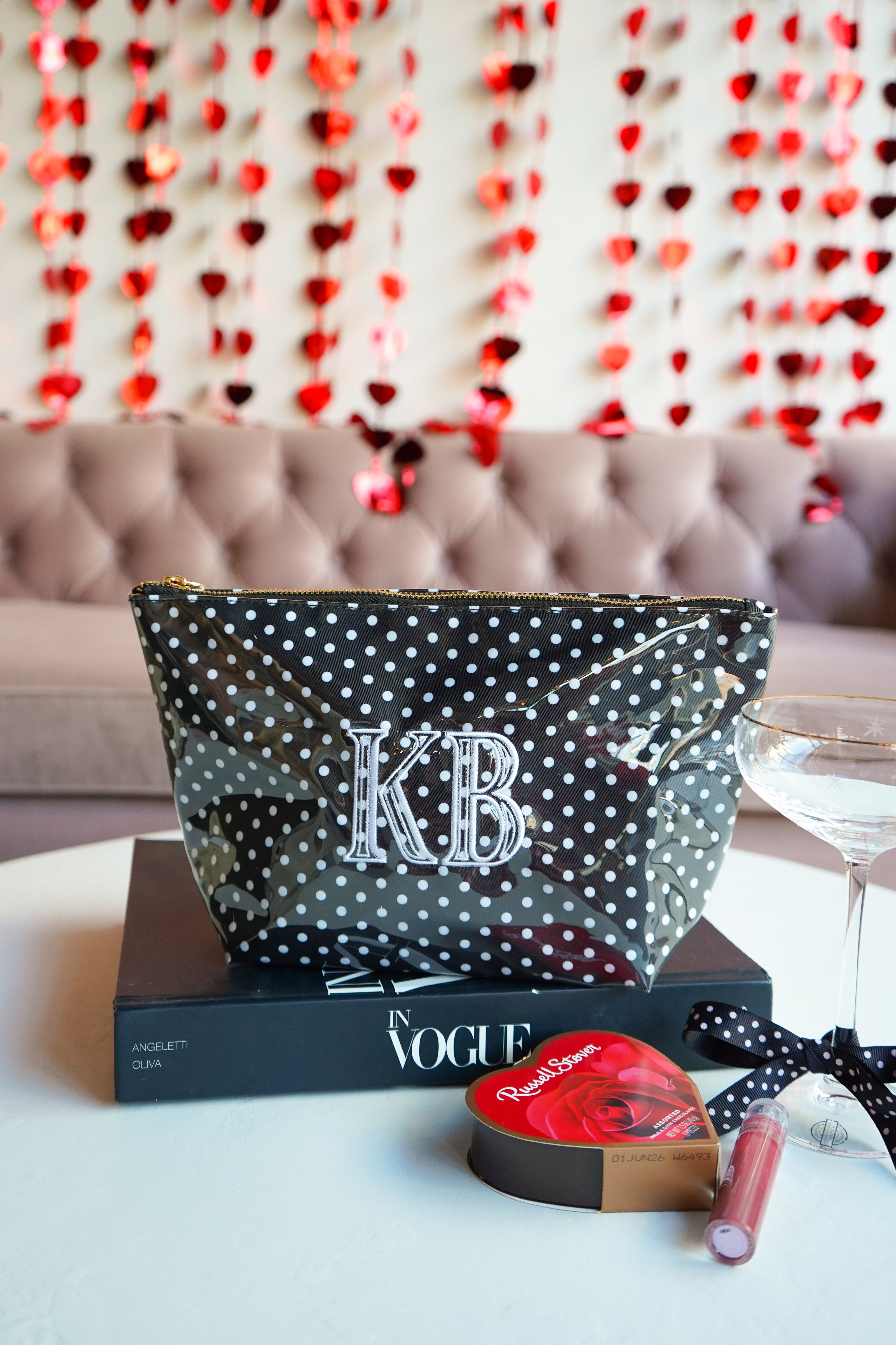 Black Polka Dot - Clear Coat Bag For Embroidery