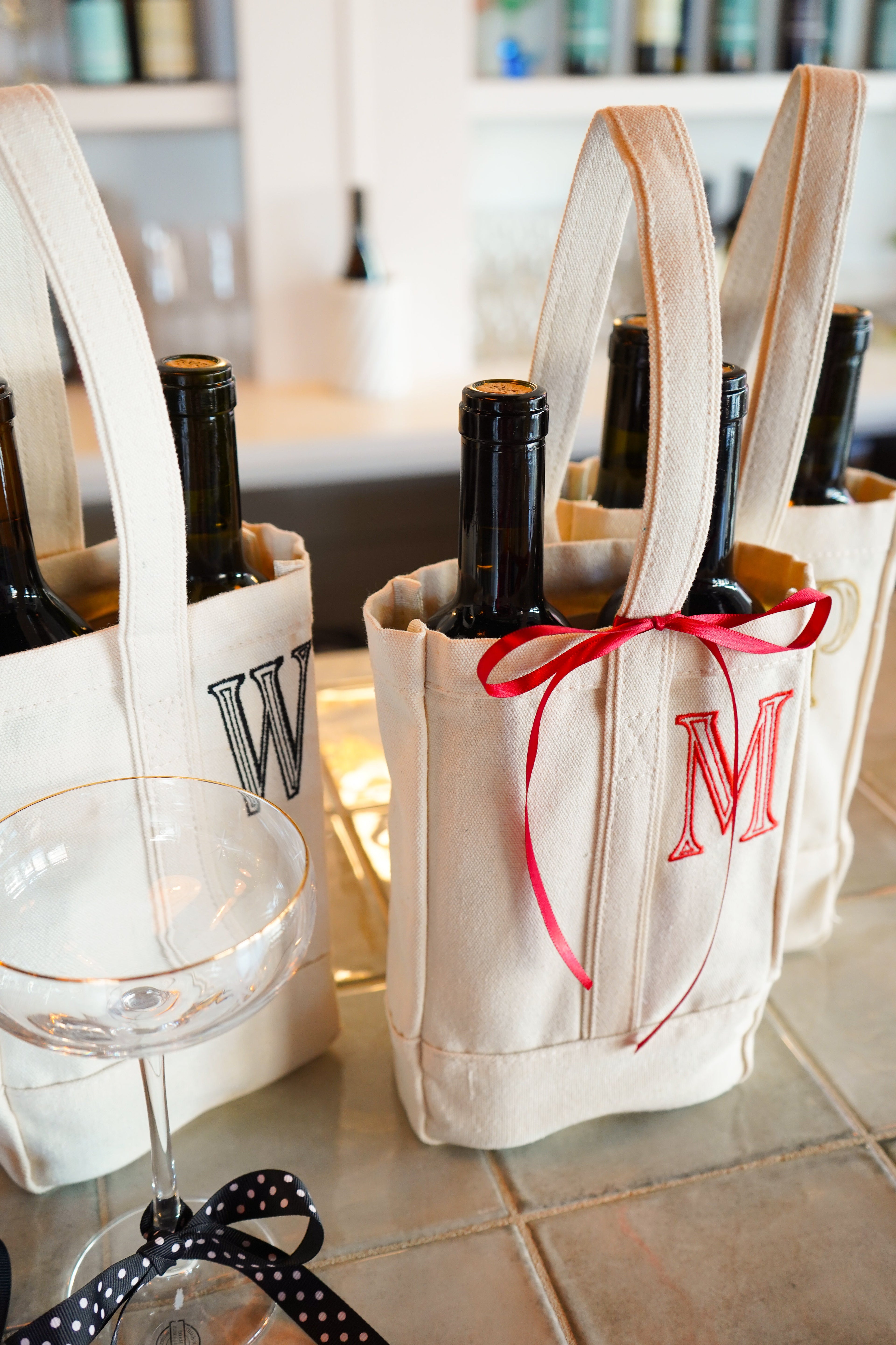 Custom Canvas Wine Bag