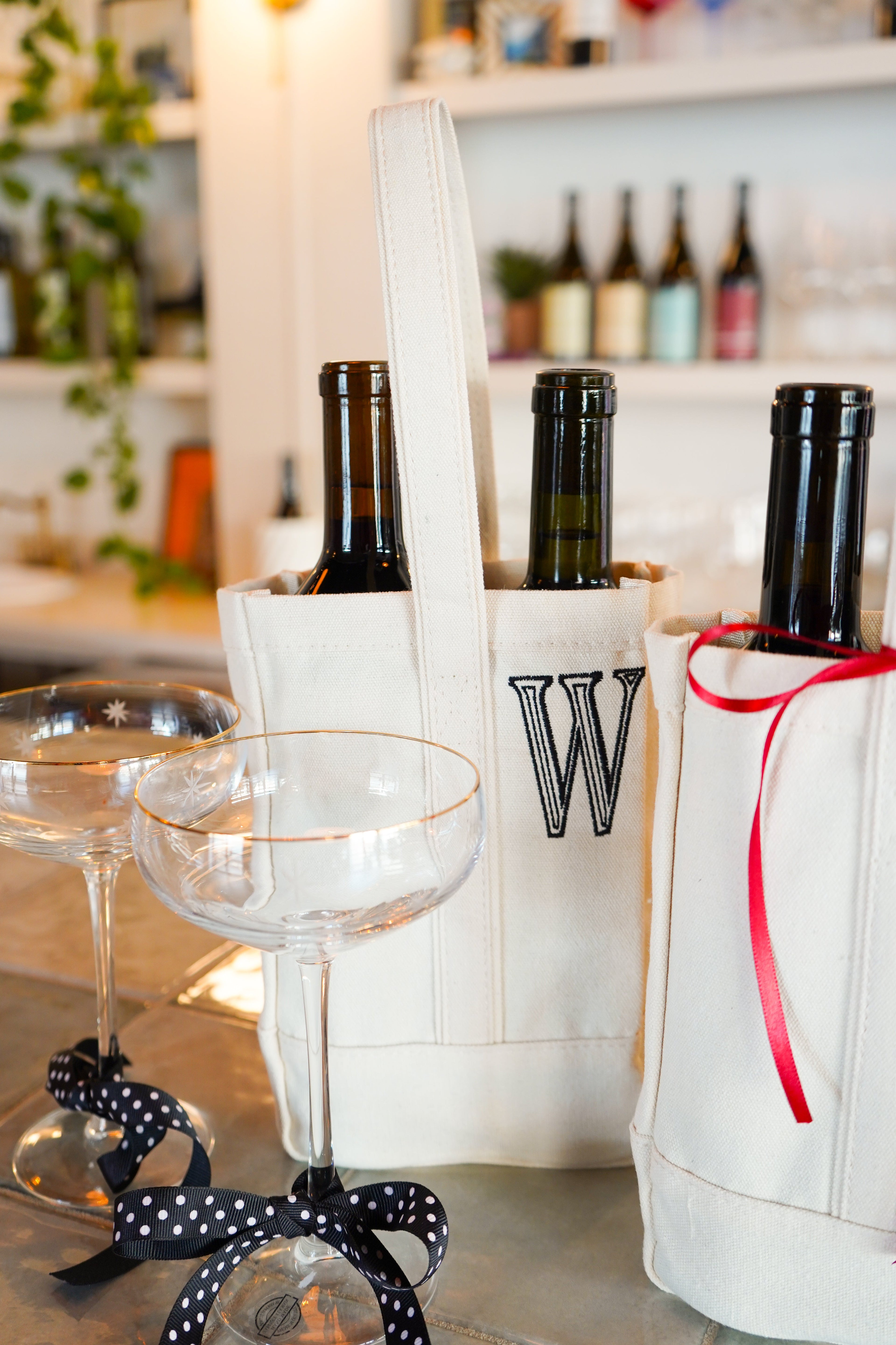 Custom Canvas Wine Bag