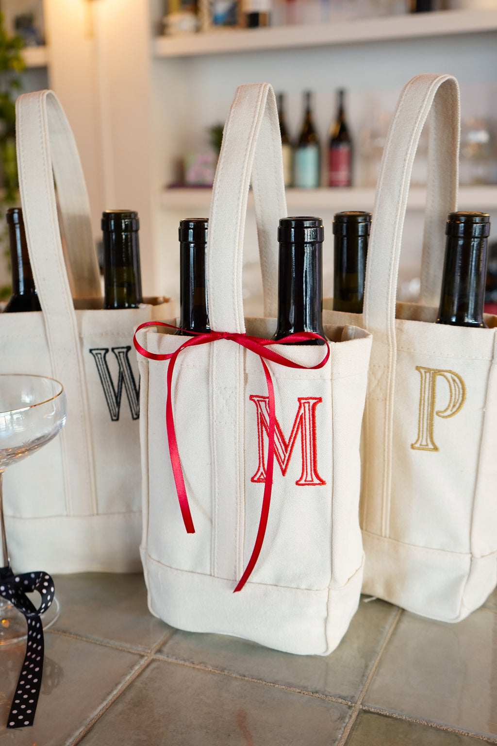 Custom Canvas Wine Bag