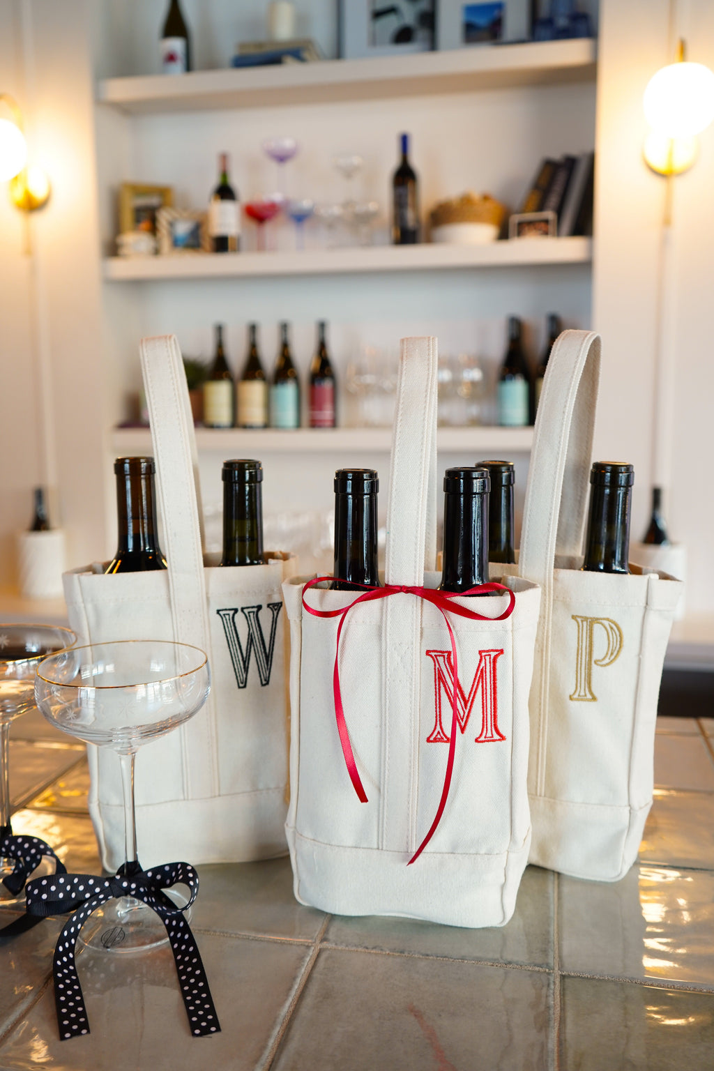 Custom Canvas Wine Bag
