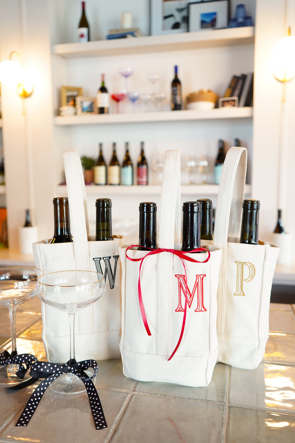 Custom Canvas Wine Bag