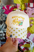 Mistletoe & Margs - Chartreuse Polka Dot Trucker Hat