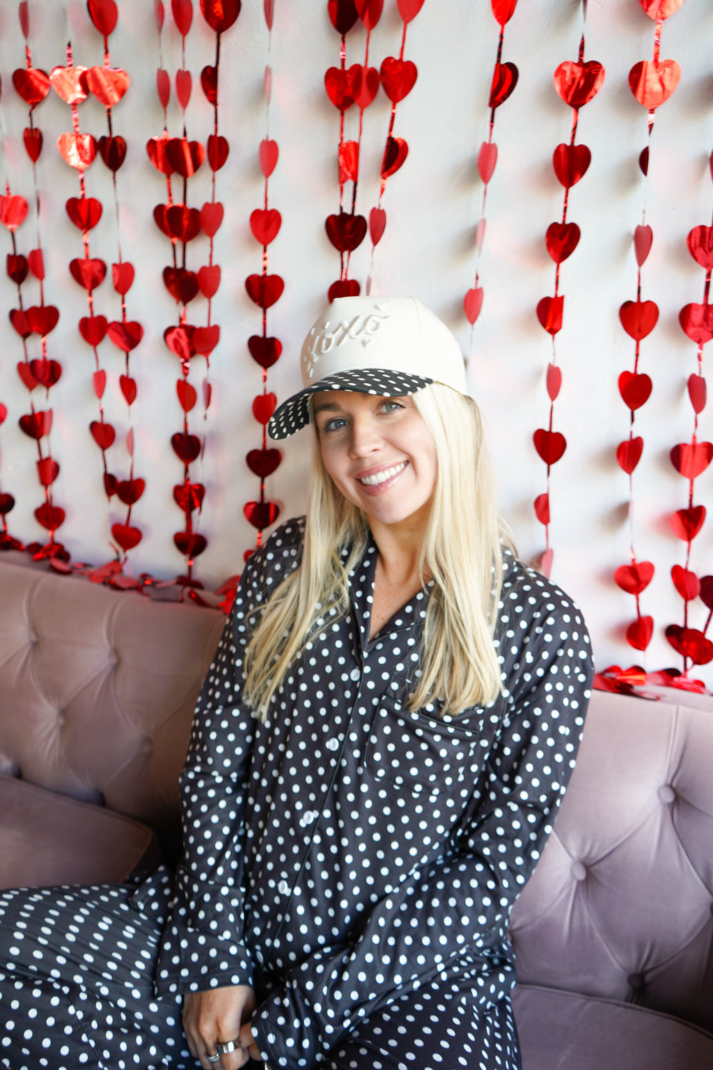 Black Polka Dot - Long Pajama Set