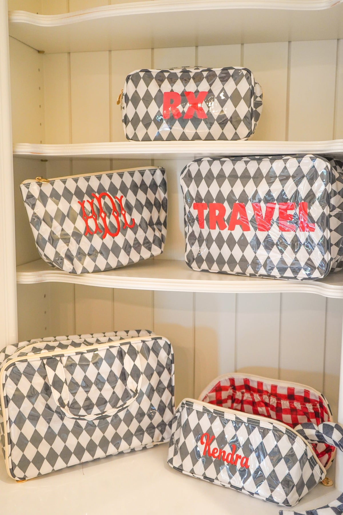 Travel - Black Argyle XL Clear Coat Bag
