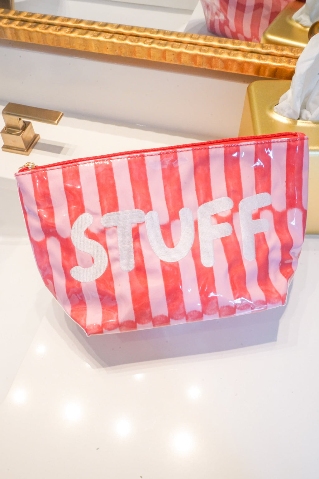 Stuff - Candy Stripes Clear Coat Toiletry Bag