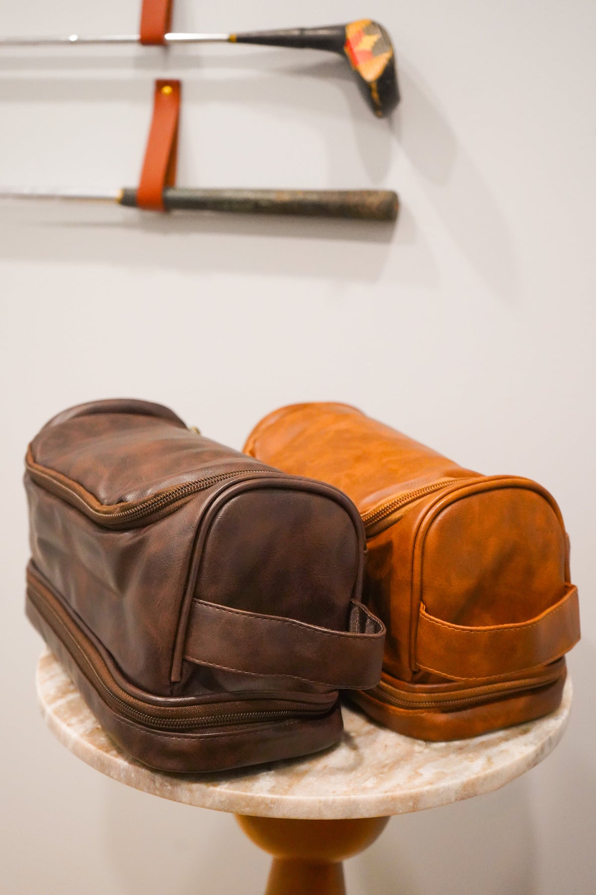 Men's Faux Leather Dopp Kit