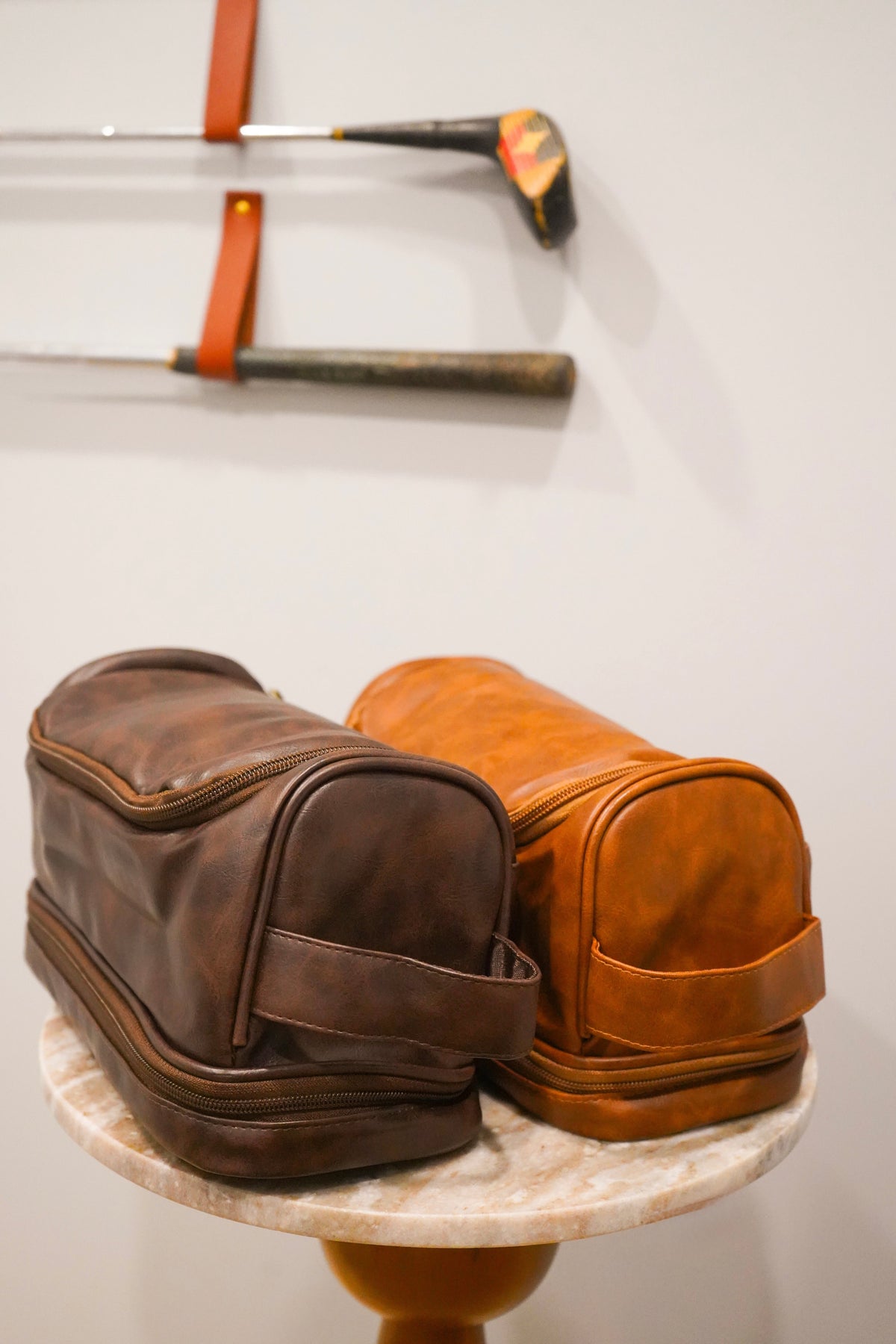 Men's Faux Leather Dopp Kit