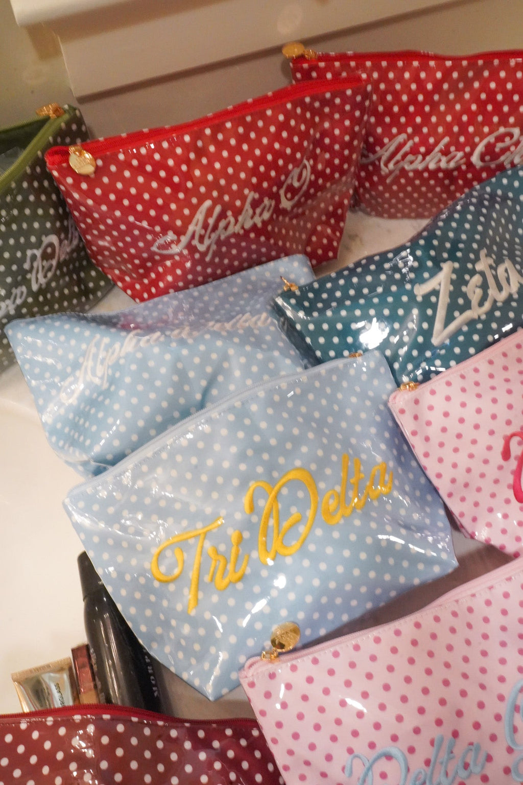 Sorority Clear Coat Toiletry Bag
