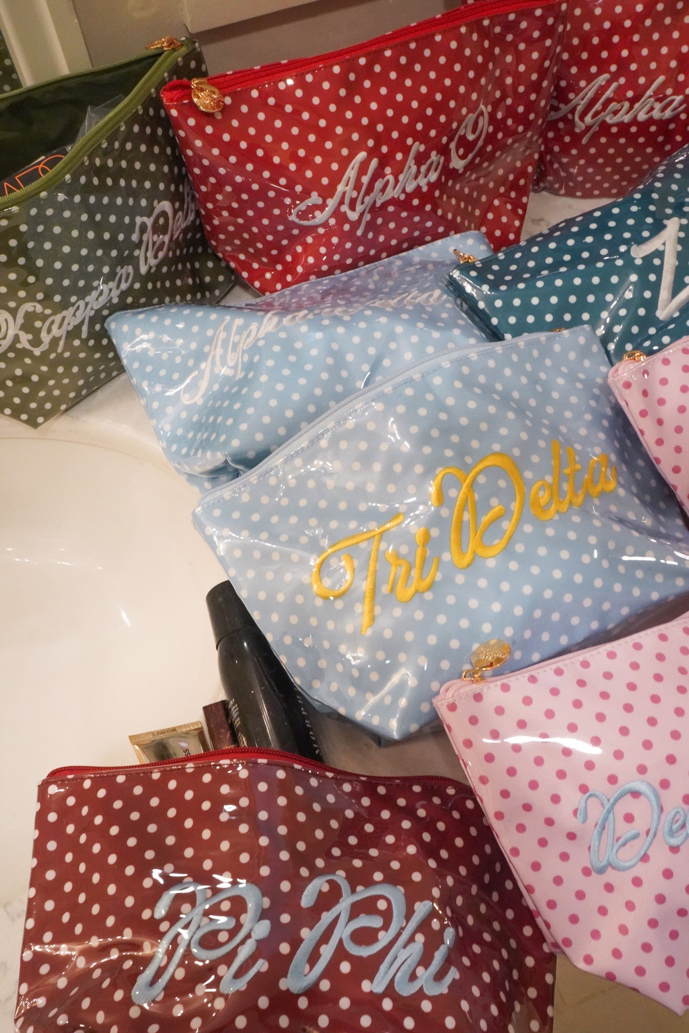 Sorority Clear Coat Toiletry Bag