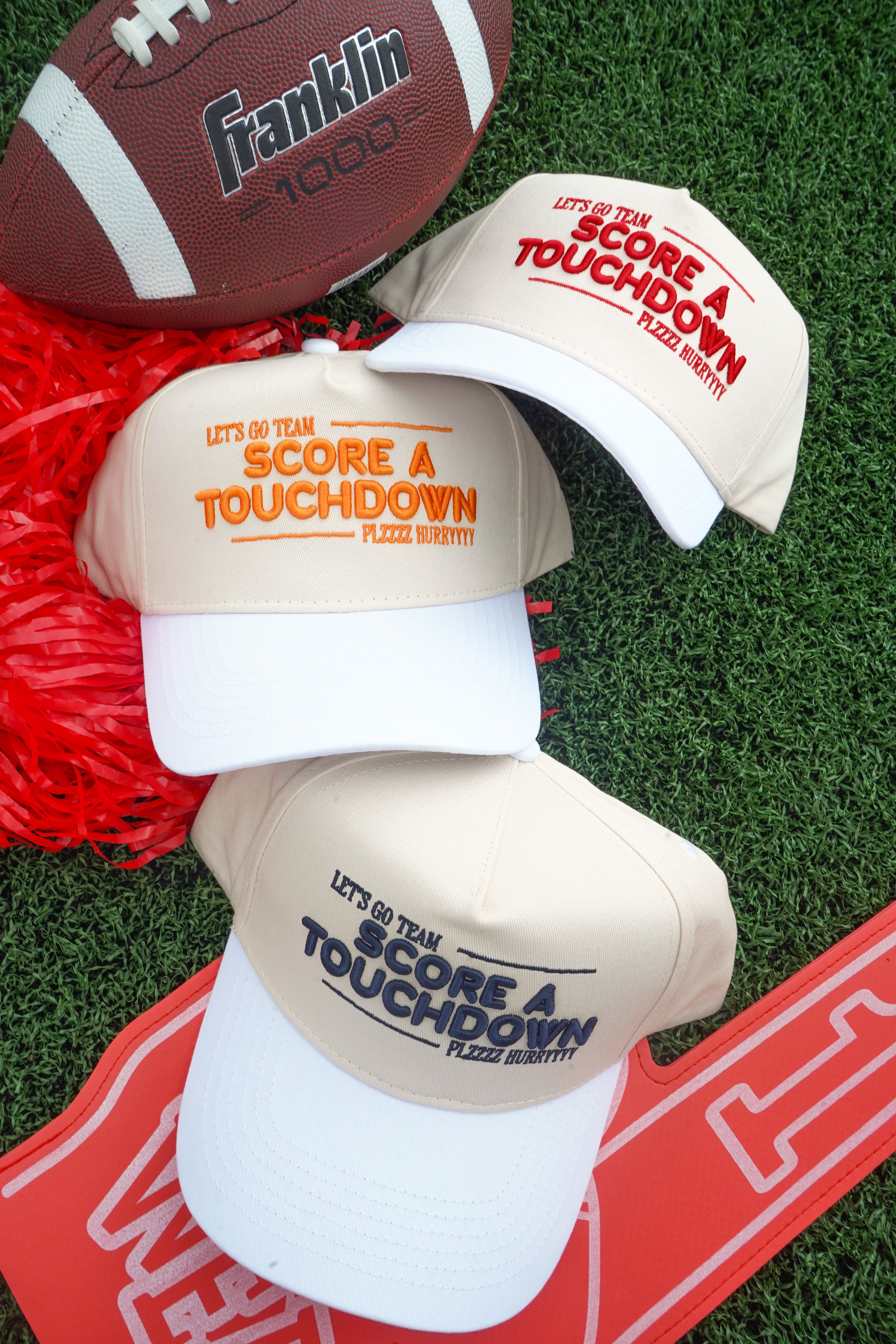 Score a Touchdown Plz Hurry - White Vintage Trucker Hat