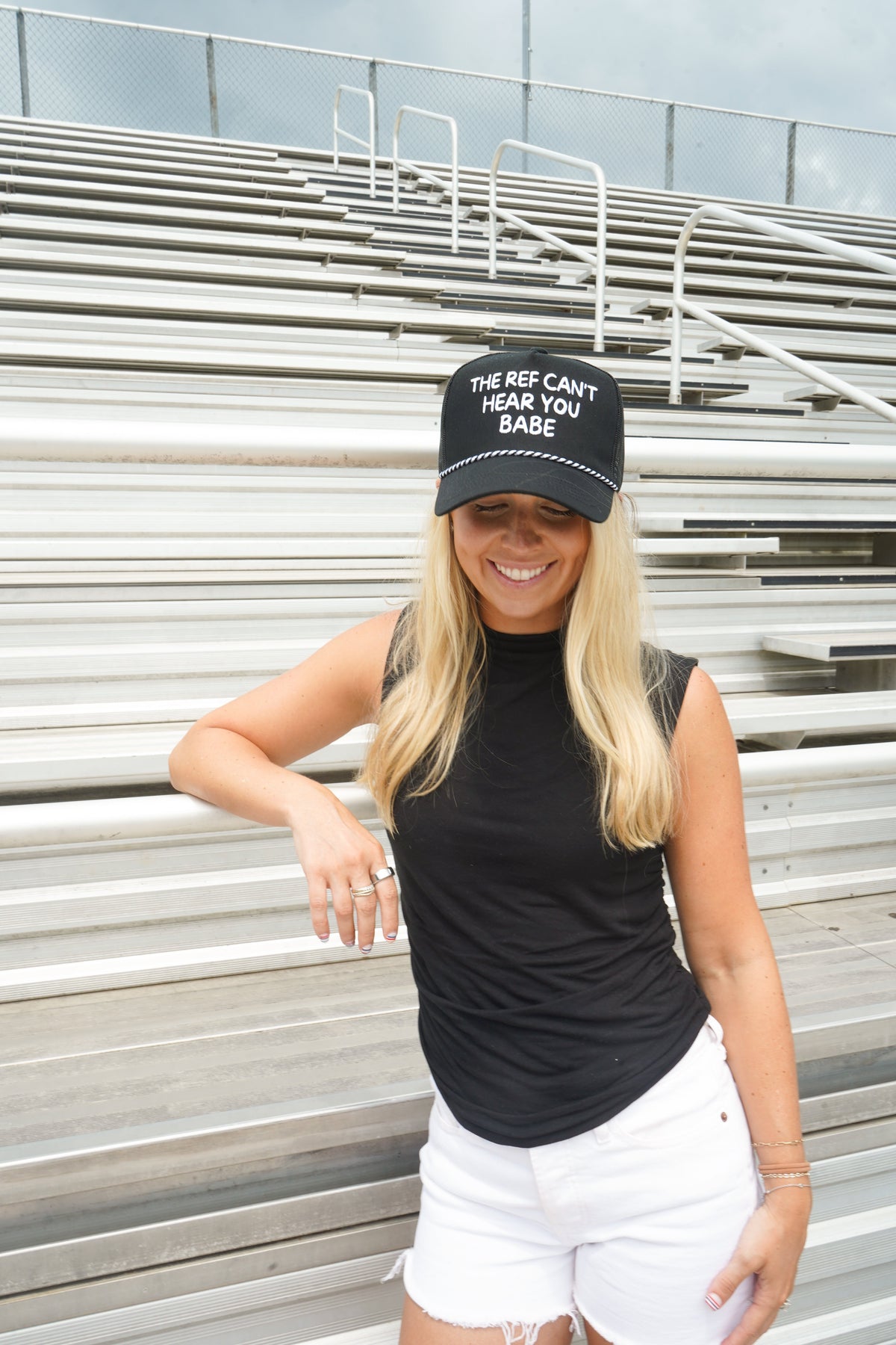 The Ref Can't Hear You Babe - Black Trucker Hat