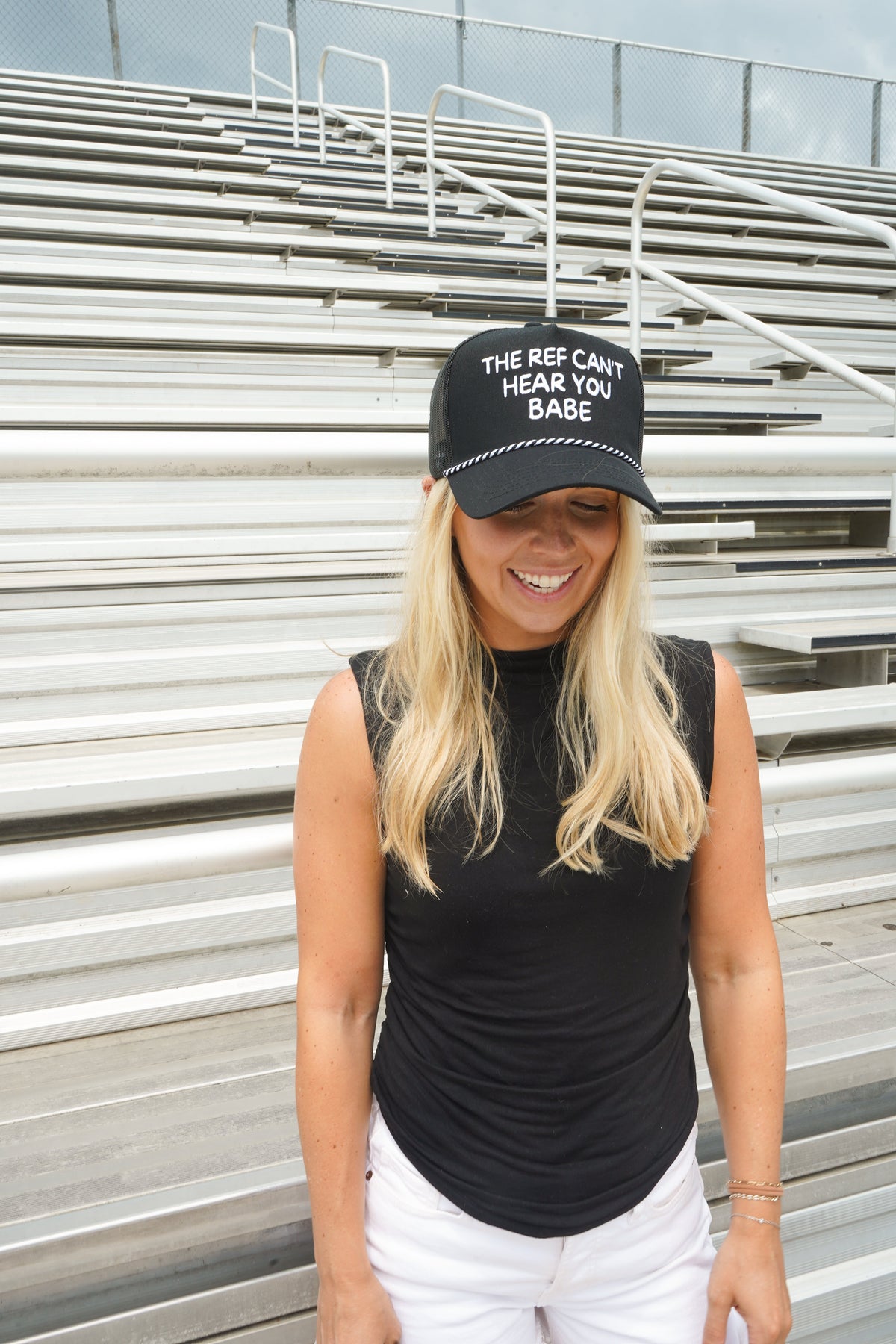 The Ref Can't Hear You Babe - Black Trucker Hat