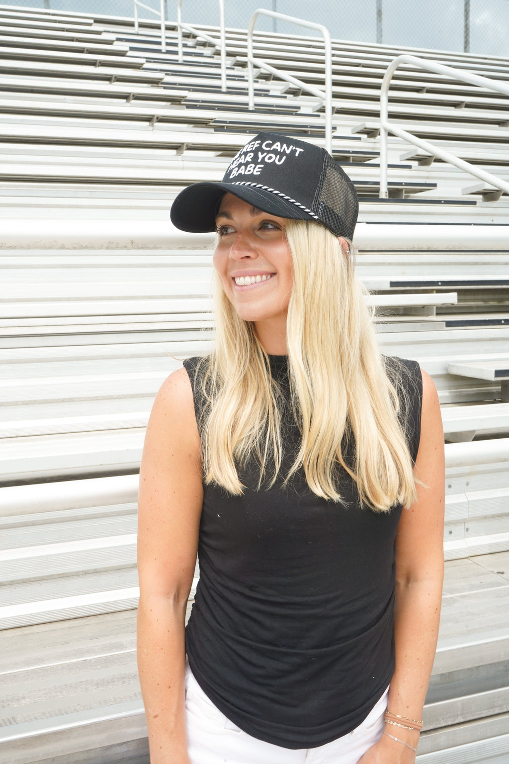 The Ref Can't Hear You Babe - Black Trucker Hat