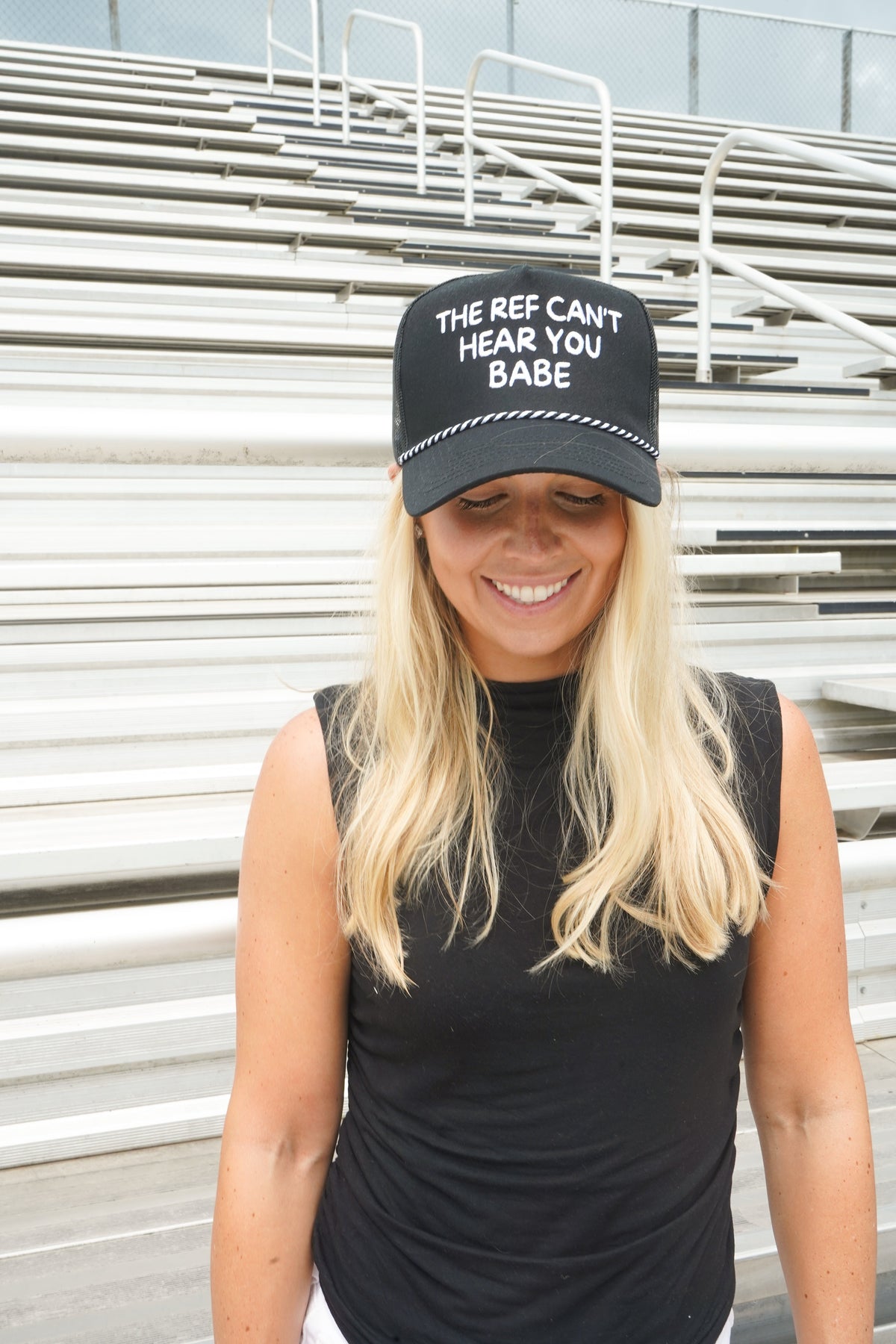 The Ref Can't Hear You Babe - Black Trucker Hat