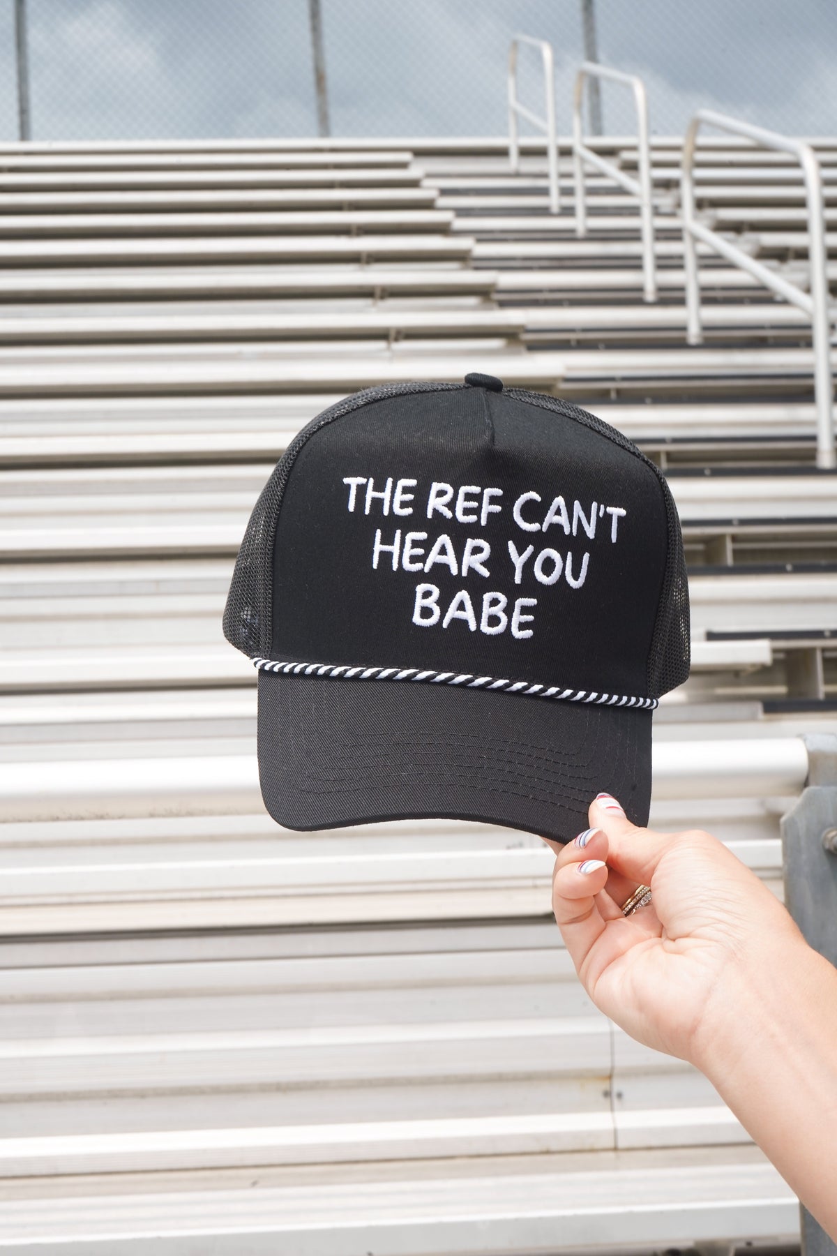 The Ref Can't Hear You Babe - Black Trucker Hat