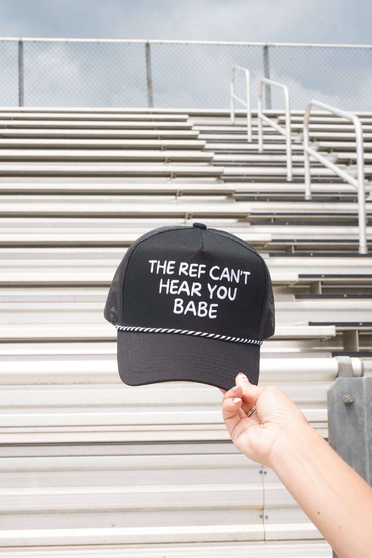 The Ref Can't Hear You Babe - Black Trucker Hat