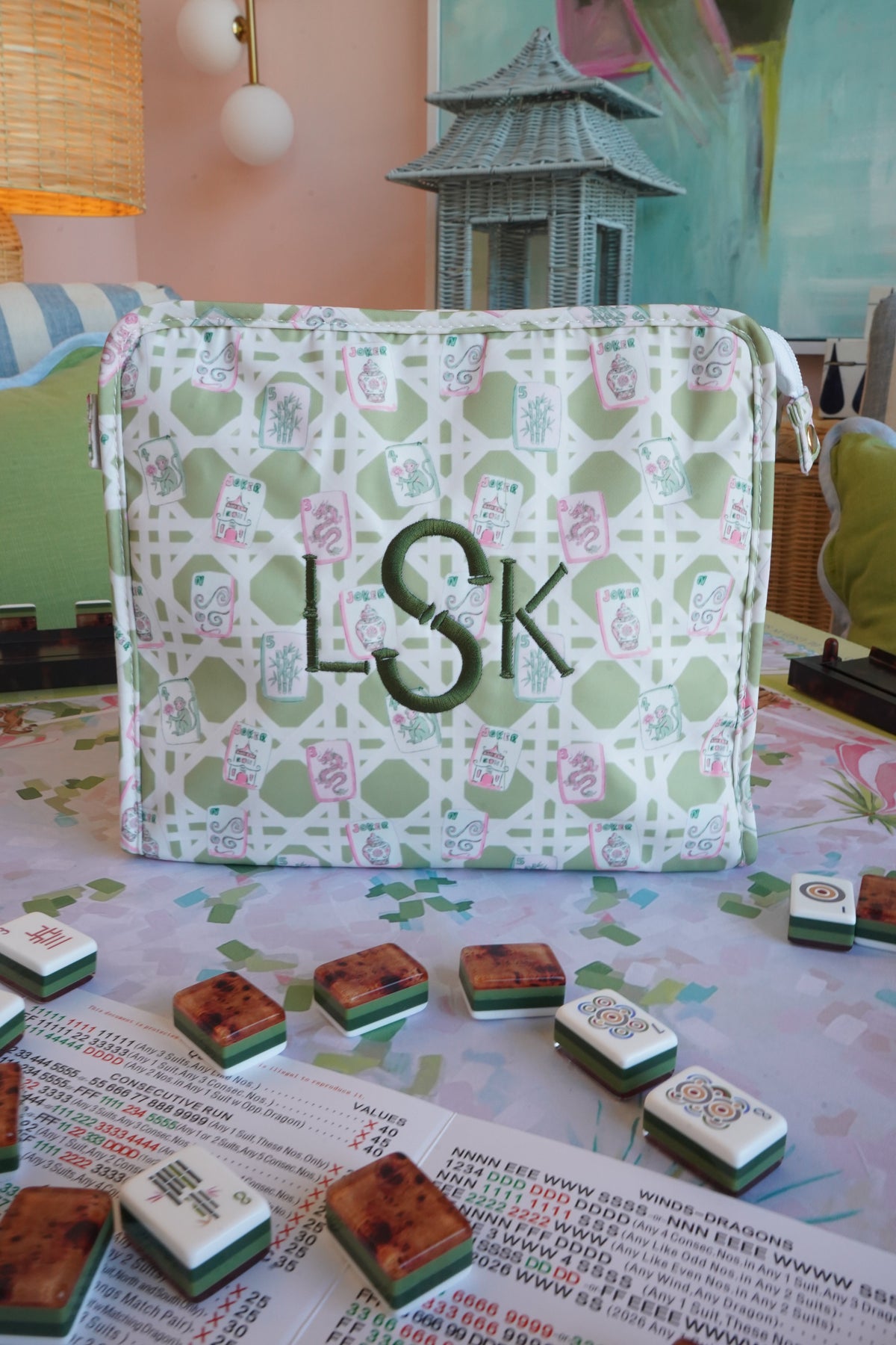 Mahjong Custom Travel Pouch