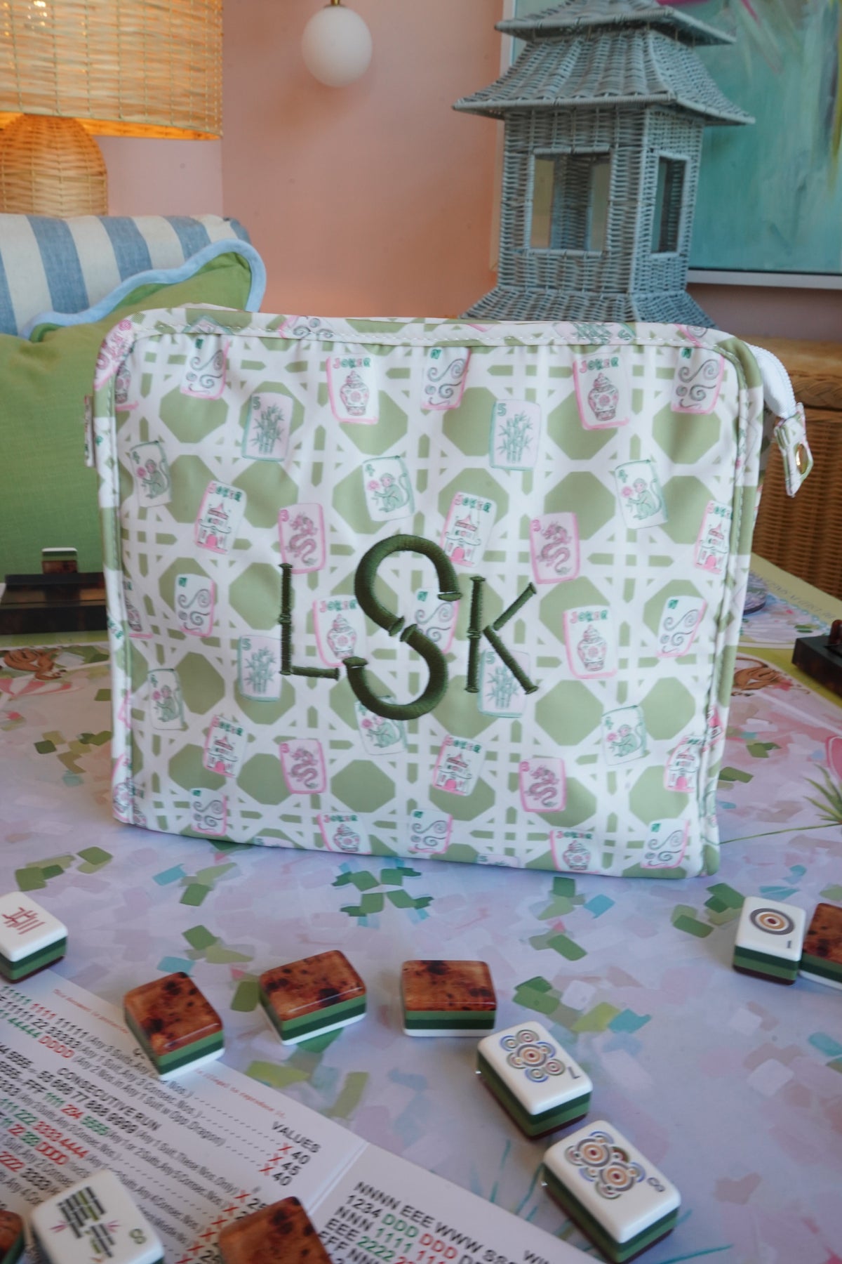 Mahjong Custom Travel Pouch