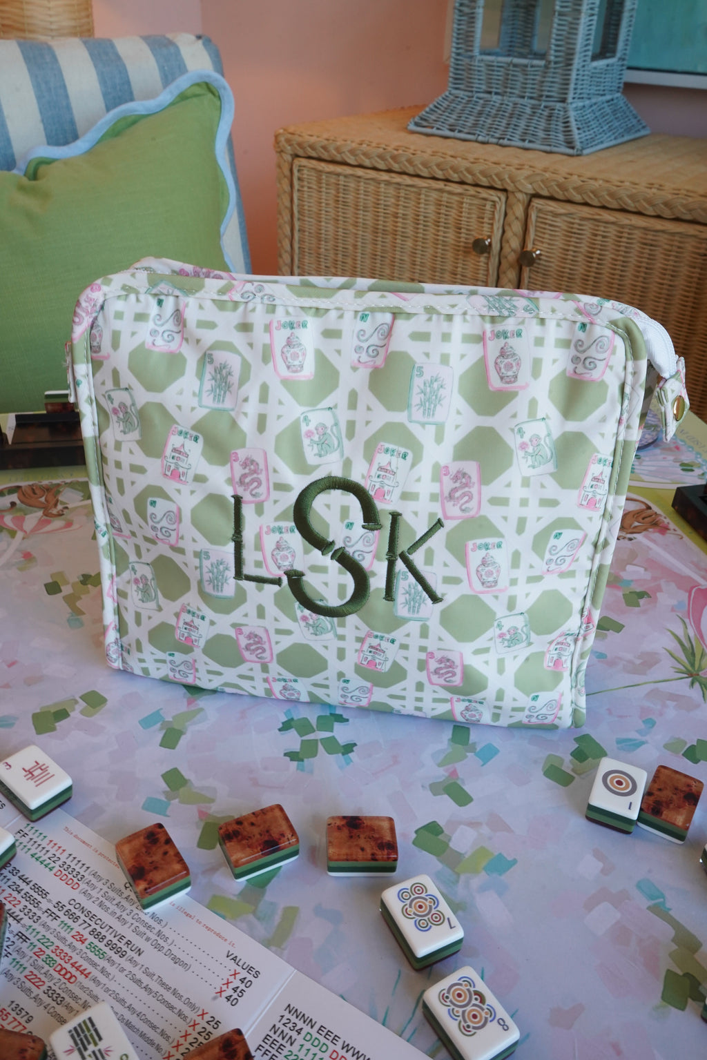 Mahjong Custom Travel Pouch