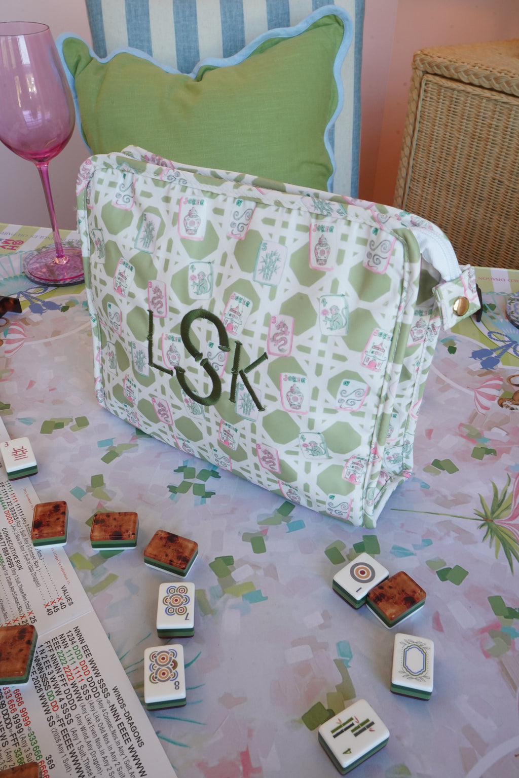 Mahjong Custom Travel Pouch
