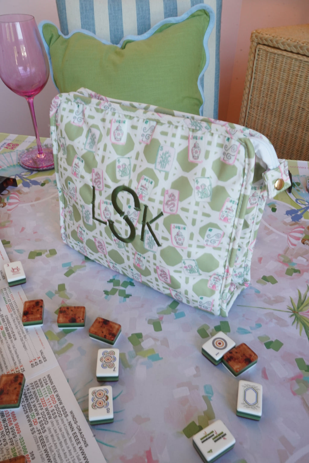 Mahjong Custom Travel Pouch