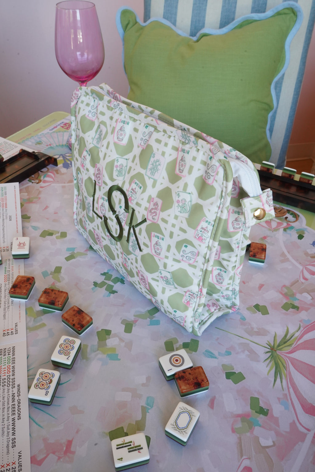 Mahjong Custom Travel Pouch