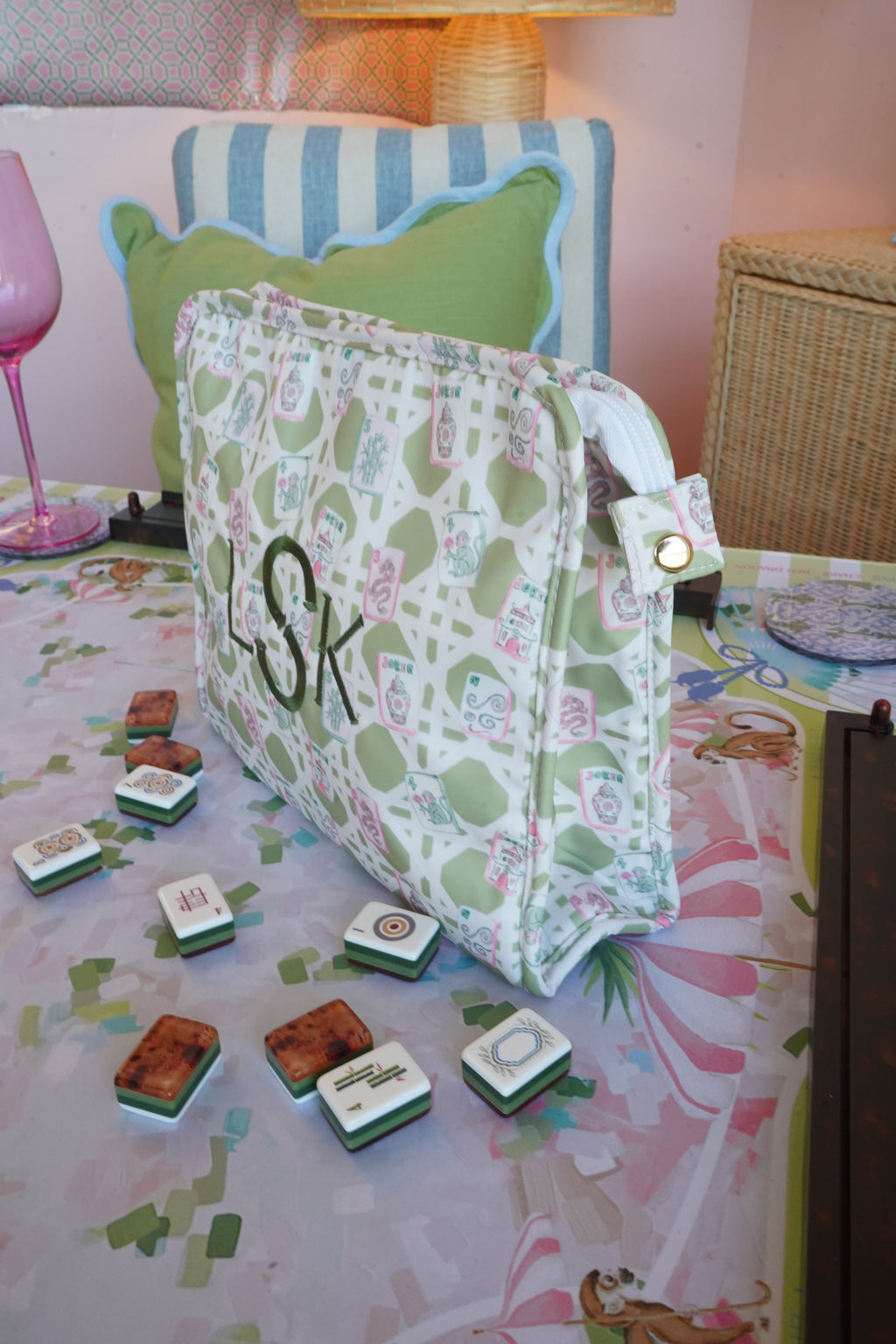 Mahjong Custom Travel Pouch