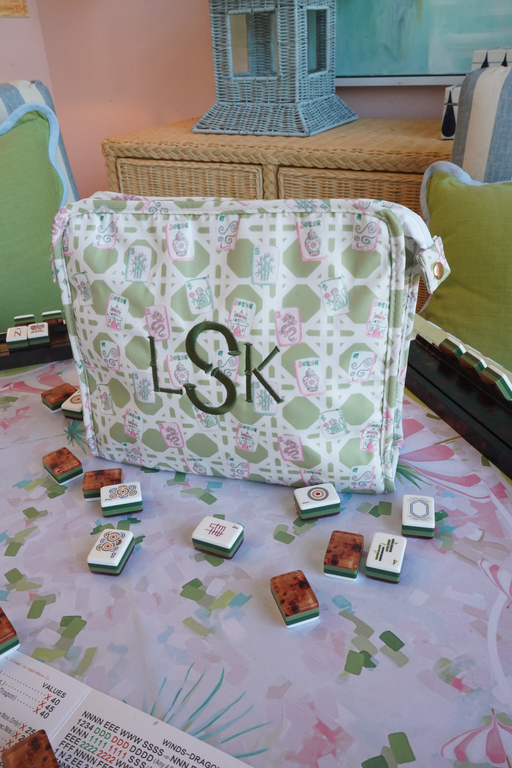 Mahjong Custom Travel Pouch