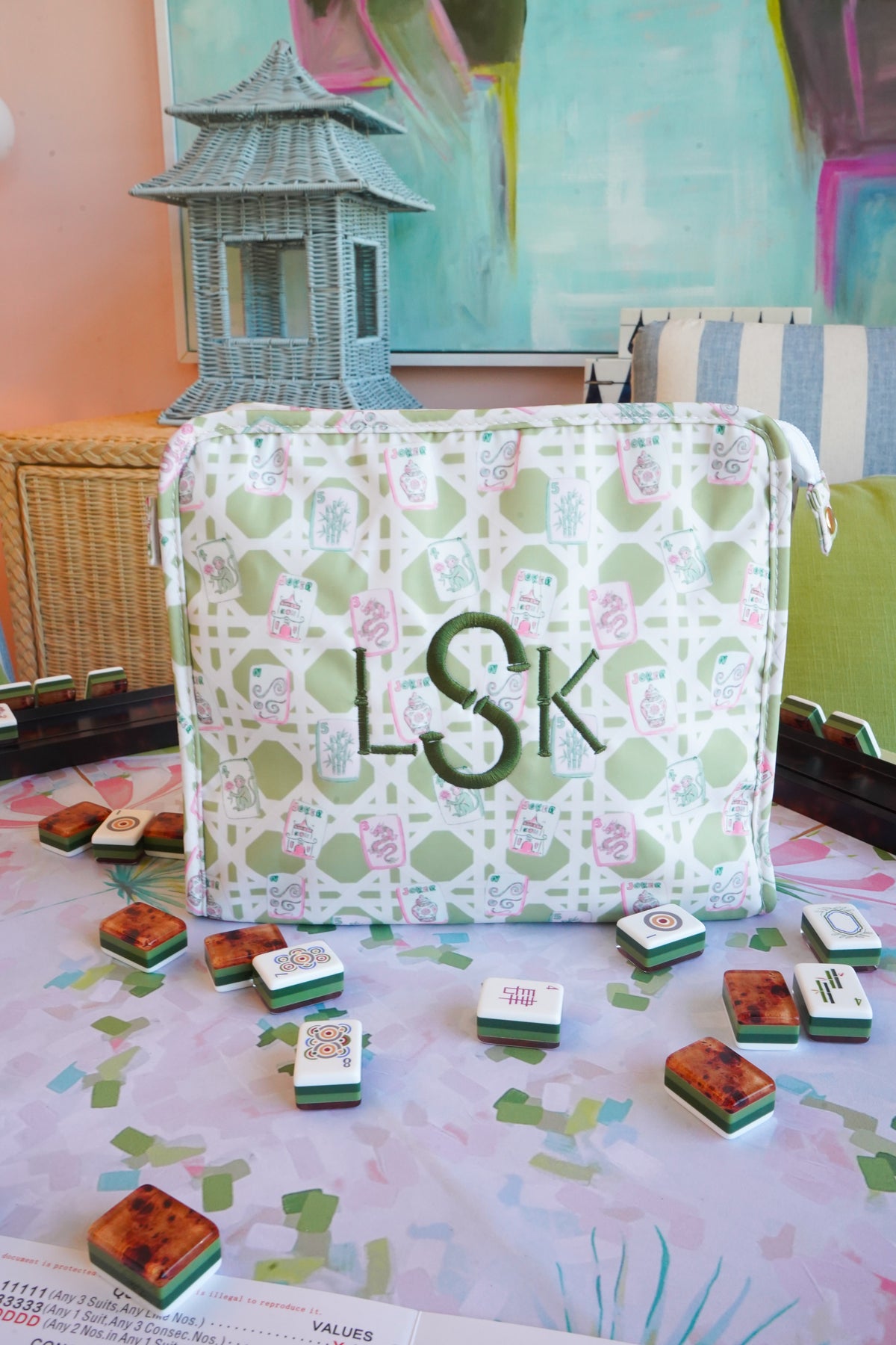 Mahjong Custom Travel Pouch