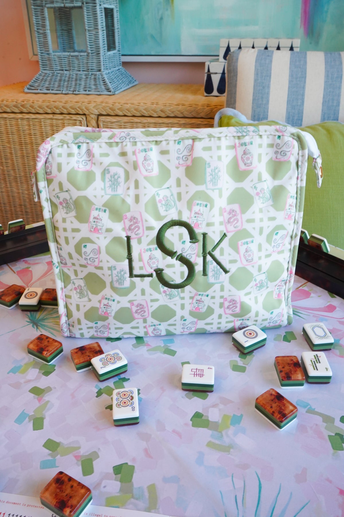 Mahjong Custom Travel Pouch