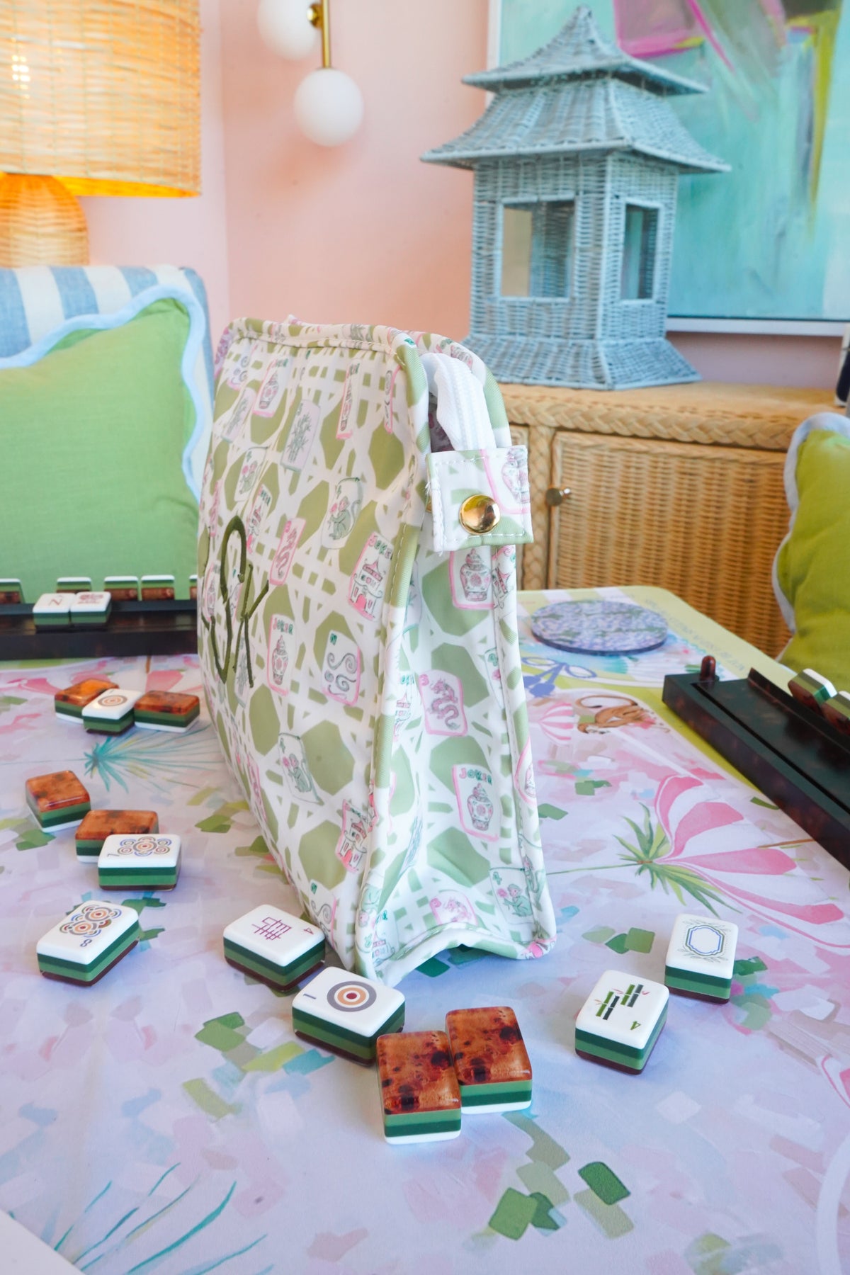 Mahjong Custom Travel Pouch