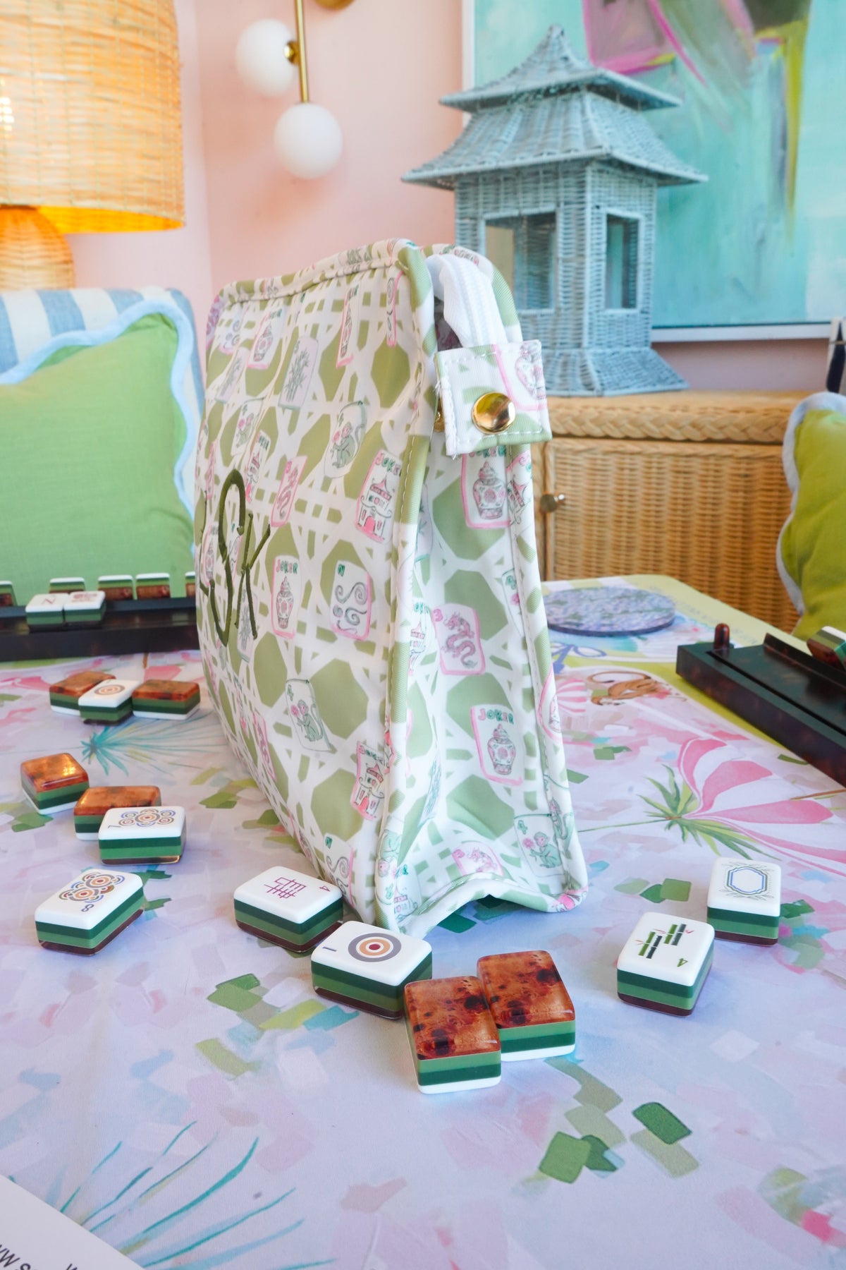 Mahjong Custom Travel Pouch