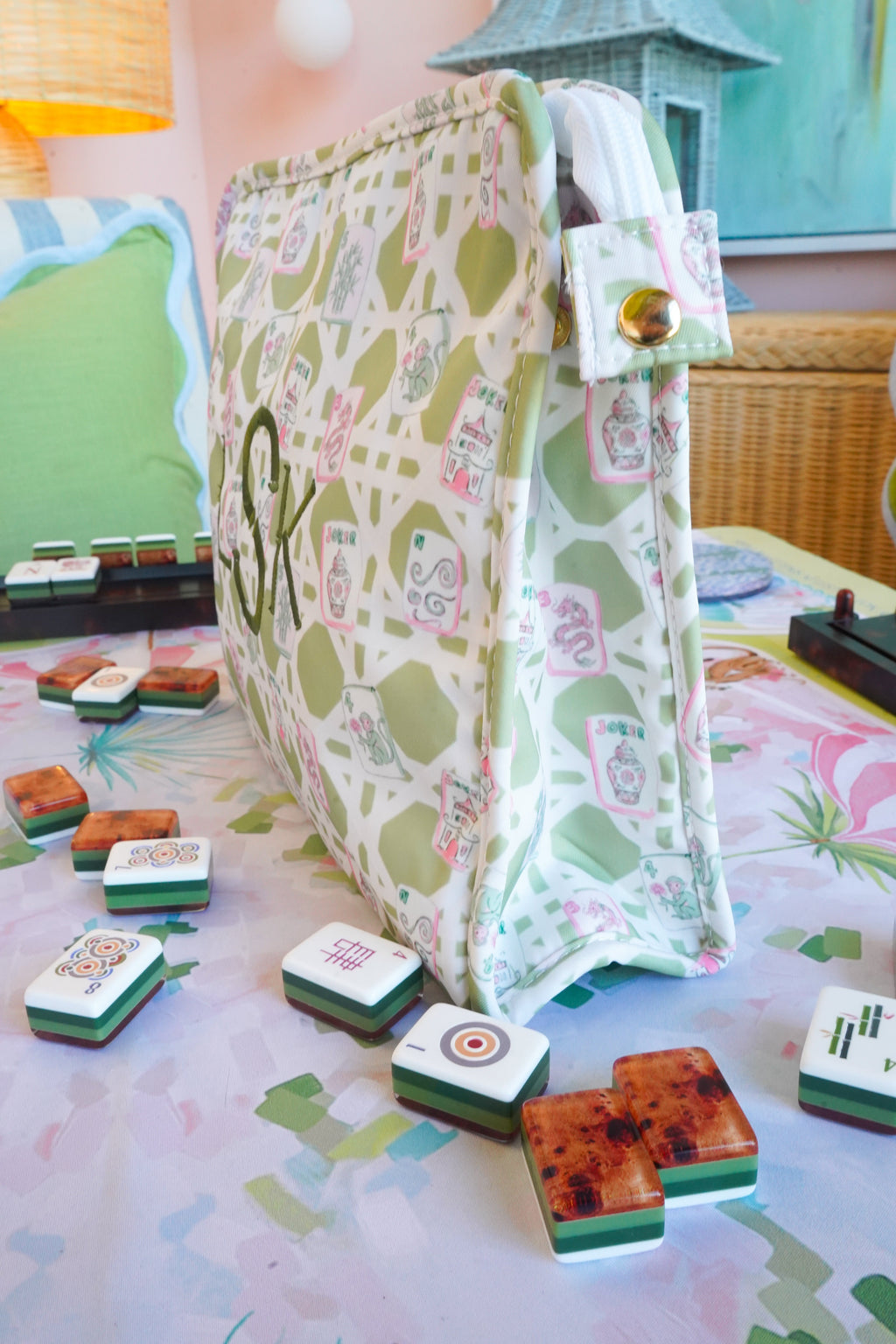 Mahjong Custom Travel Pouch