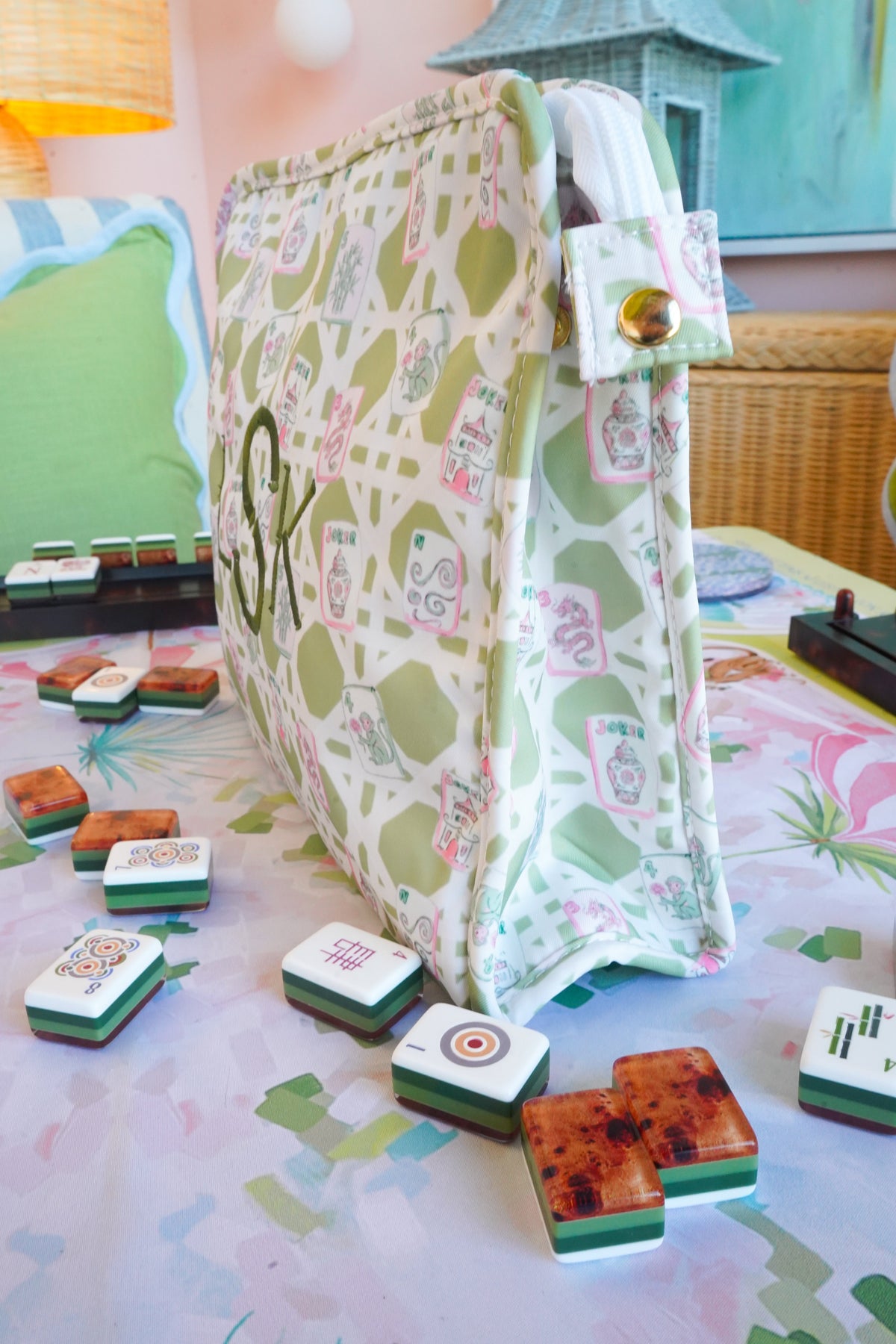 Mahjong Custom Travel Pouch